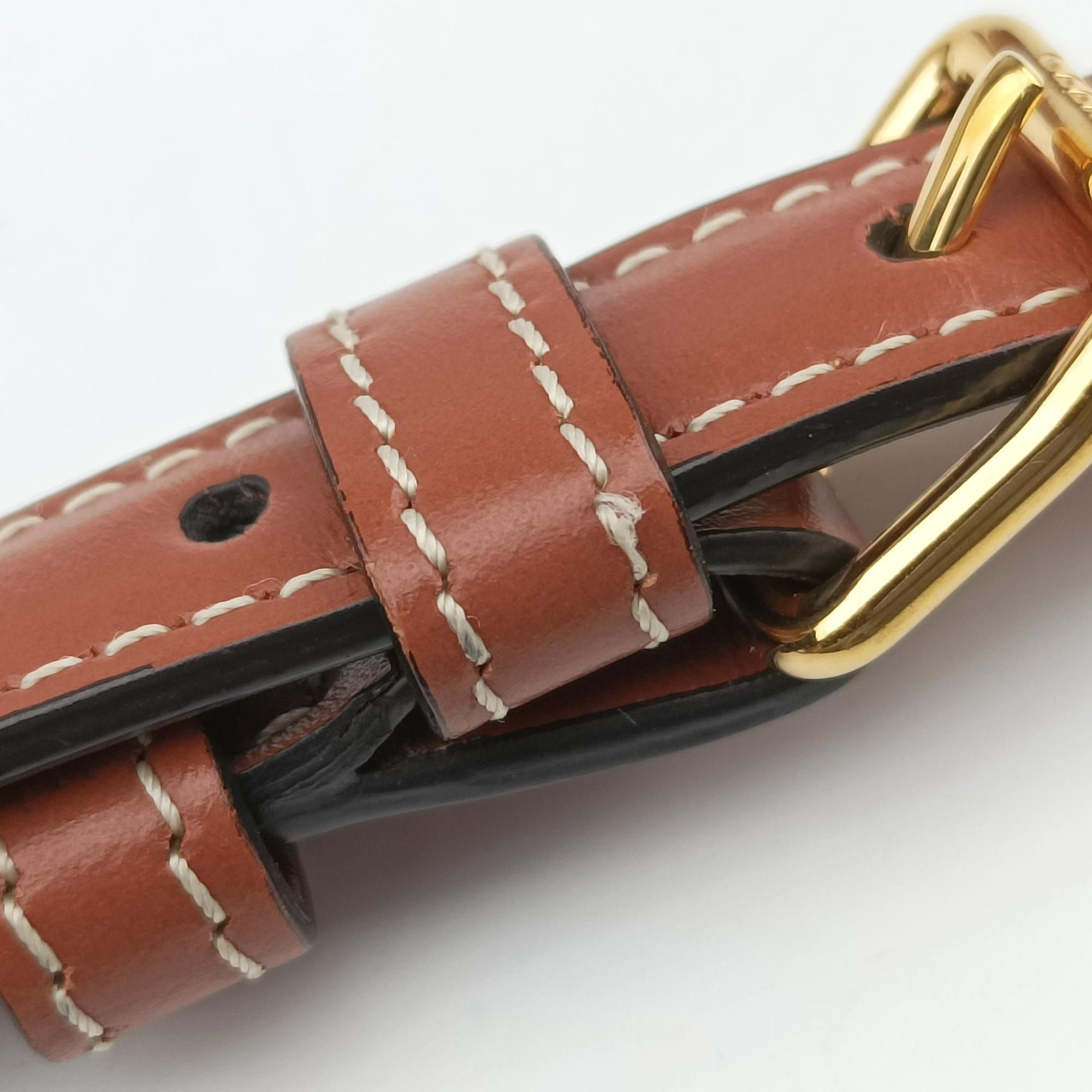 Triomphe Mini Besace White×brown PVC coated canvas F-CU-1201ミニ ブザス トリオンフ ホワイト×ブラウン PVCコーティングキャンバス F-CU-1201