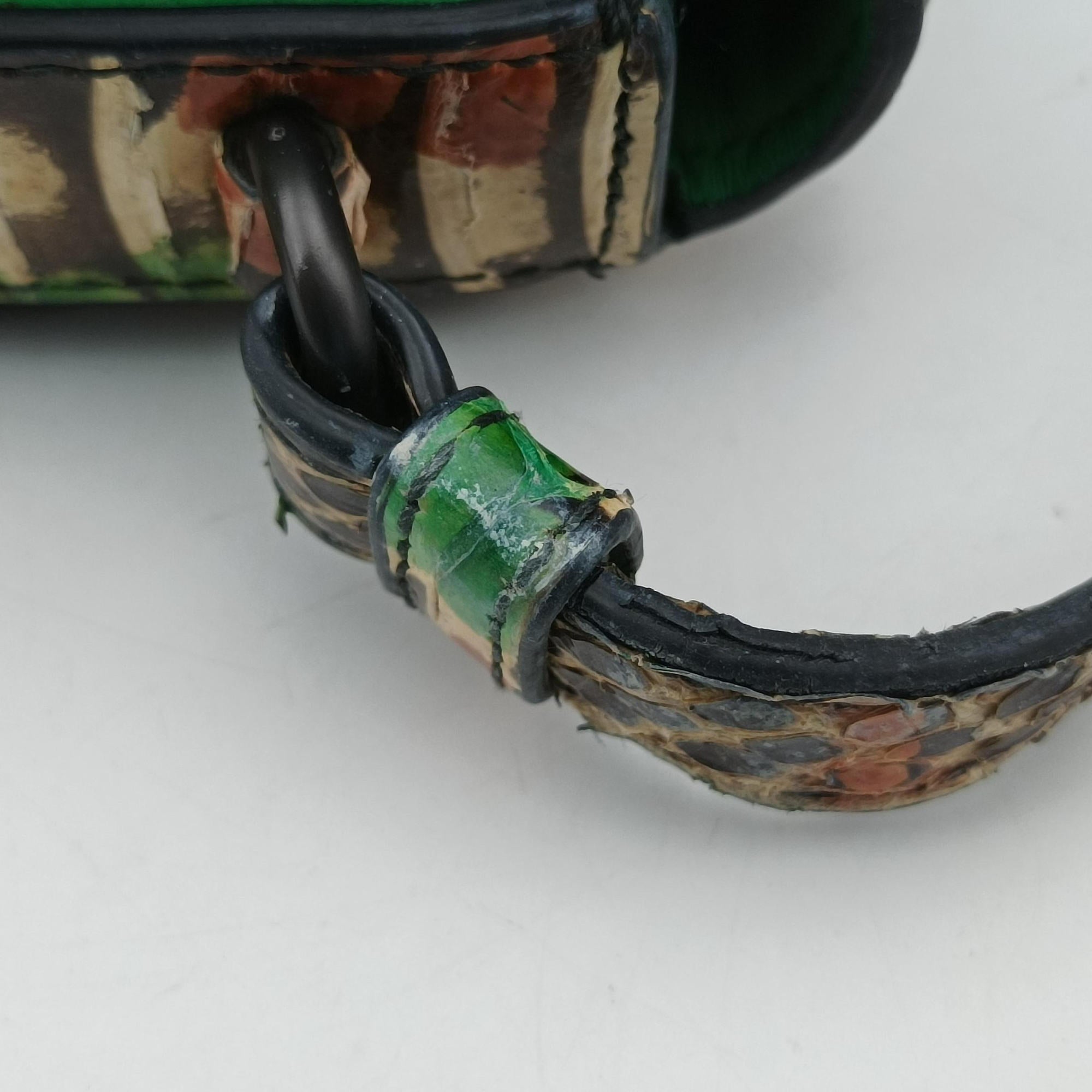 intrecciato Green Leather x Snake skin B04506839Mイントレチャート グリーン×パープル×マルチ レザー×パイソン B04506839M
