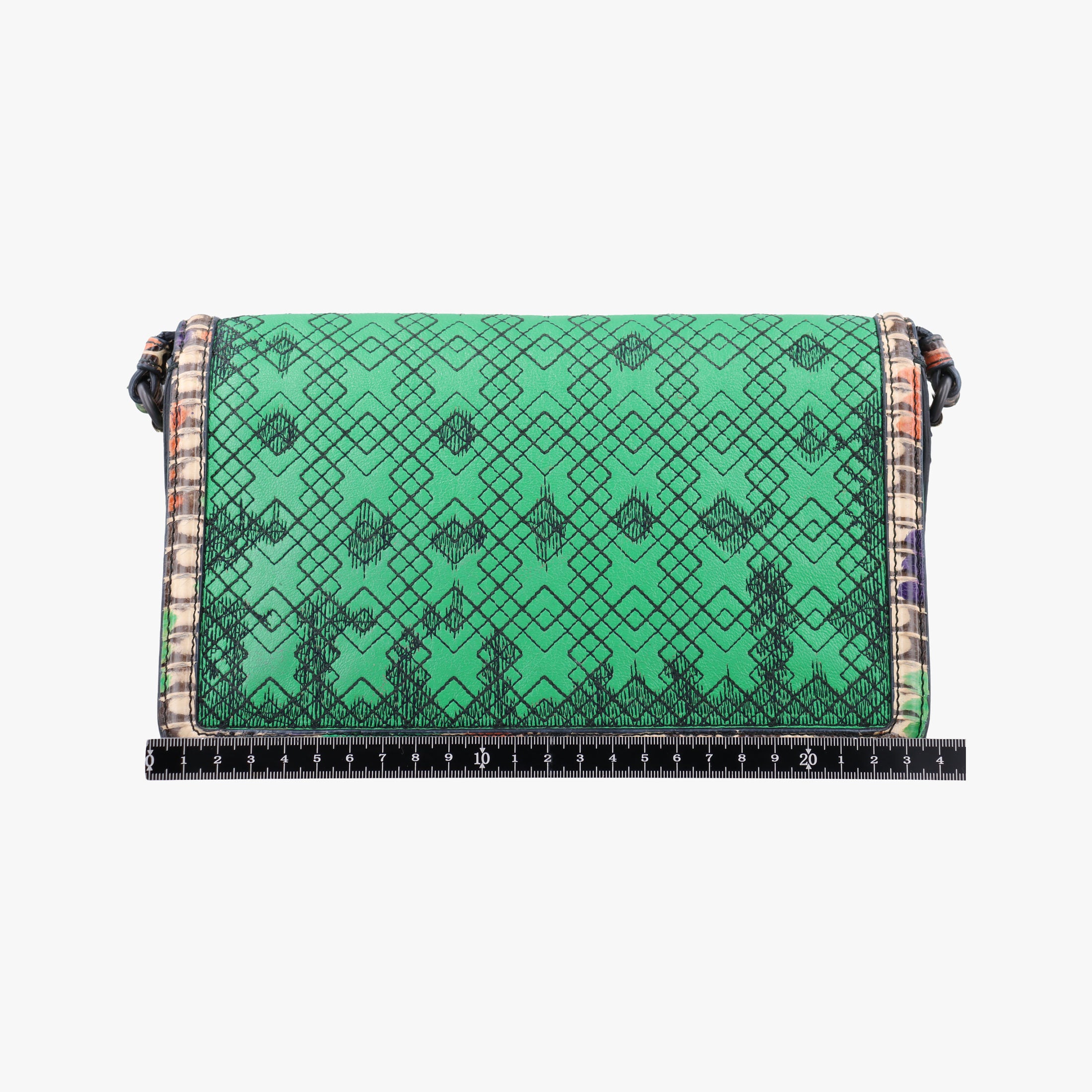 intrecciato Green Leather x Snake skin B04506839Mイントレチャート グリーン×パープル×マルチ レザー×パイソン B04506839M