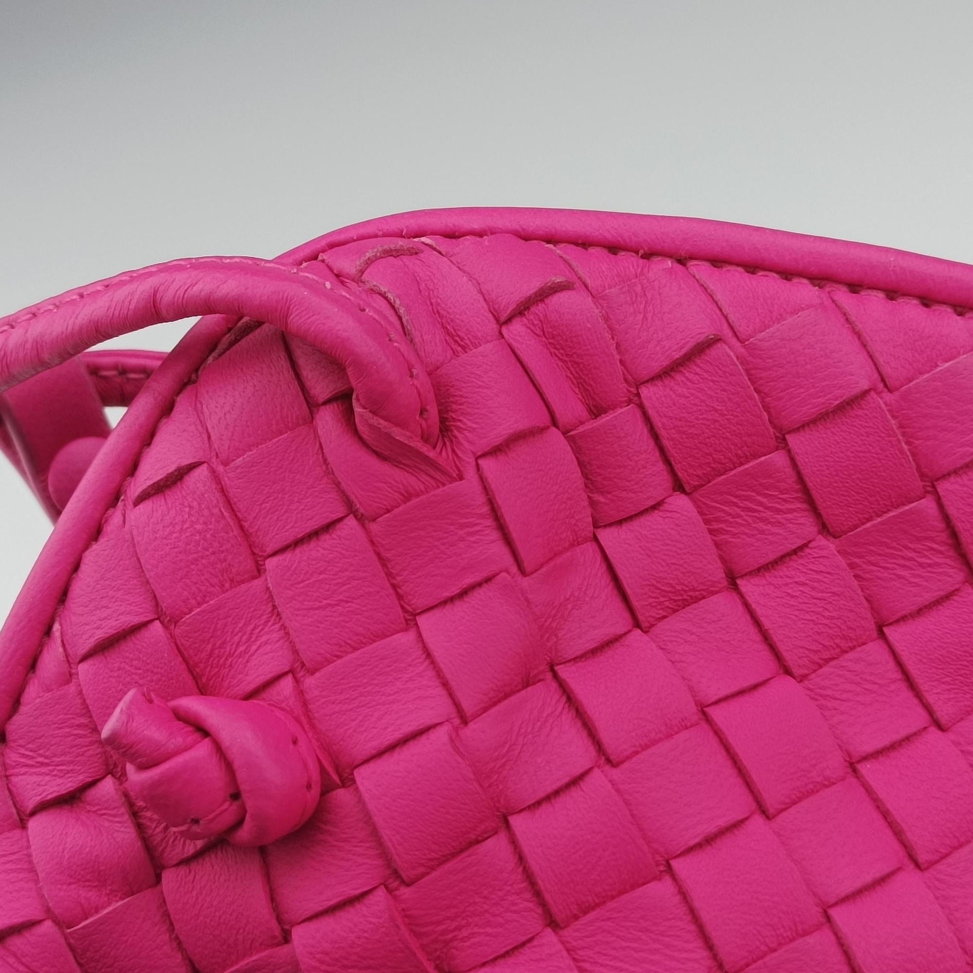 NODINI Intrecciato Rose lambskin B02727210Fノディーニ イントレチャート ローズ レッド ラムスキン B02727210F