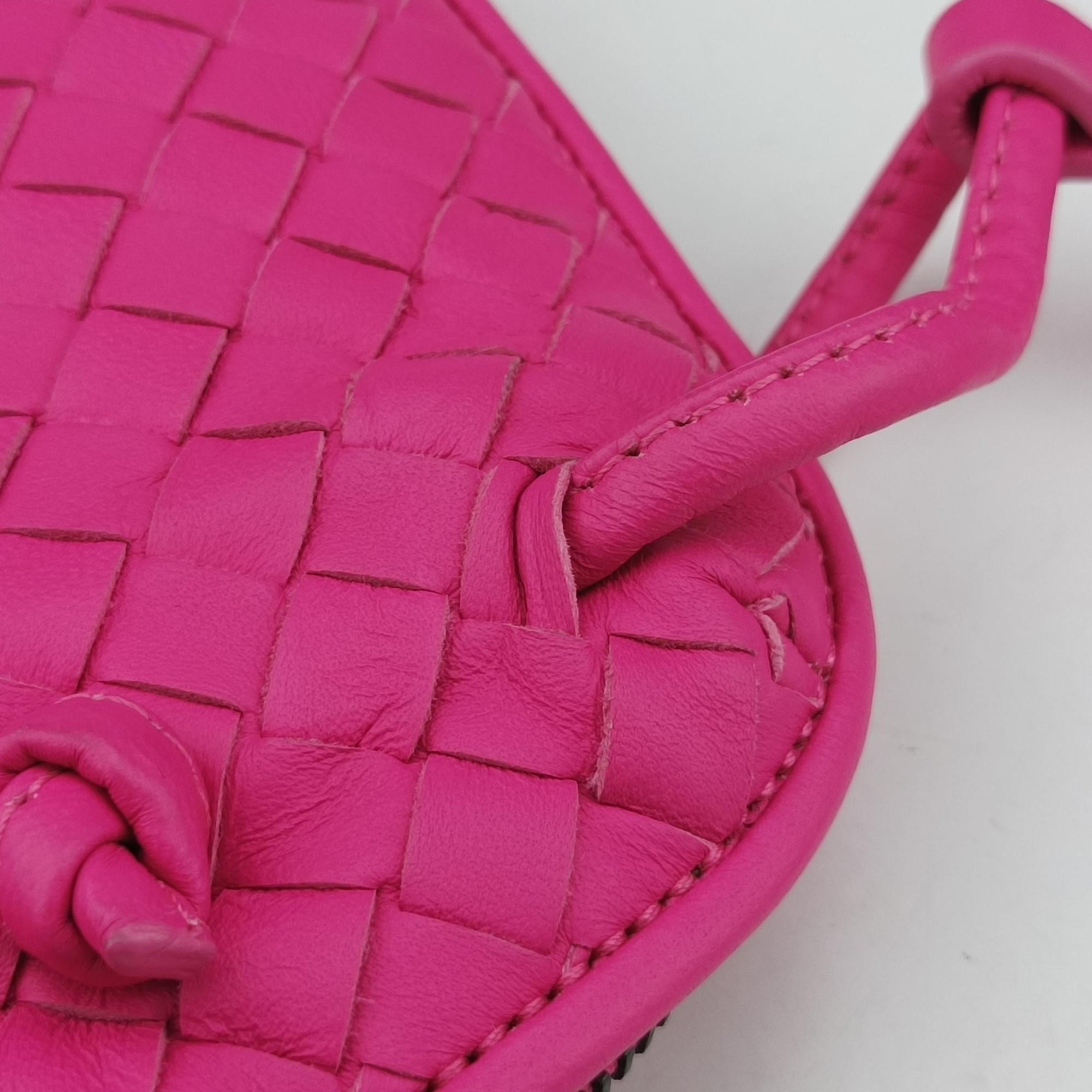 NODINI Intrecciato Rose lambskin B02727210Fノディーニ イントレチャート ローズ レッド ラムスキン B02727210F