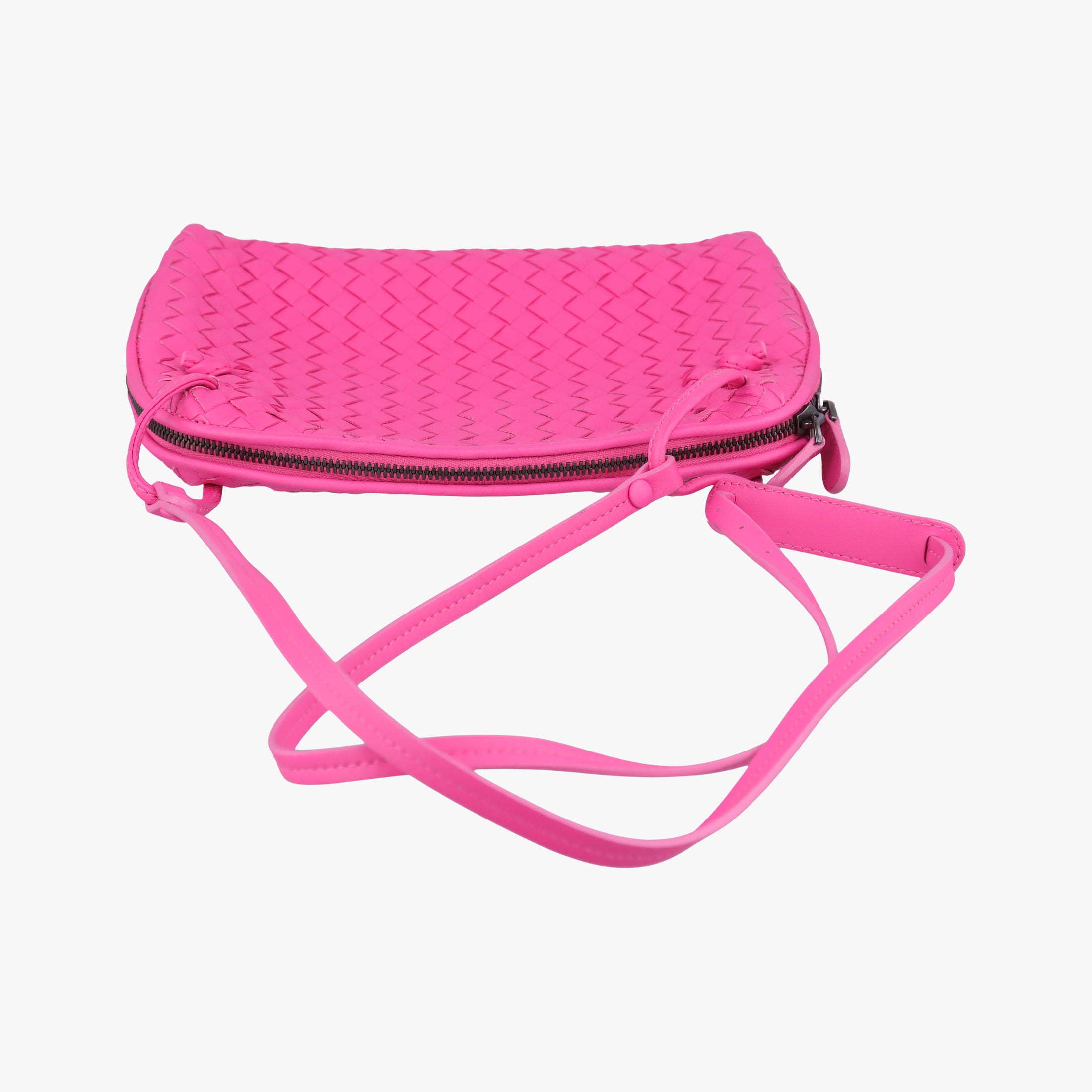 NODINI Intrecciato Rose lambskin B02727210Fノディーニ イントレチャート ローズ レッド ラムスキン B02727210F