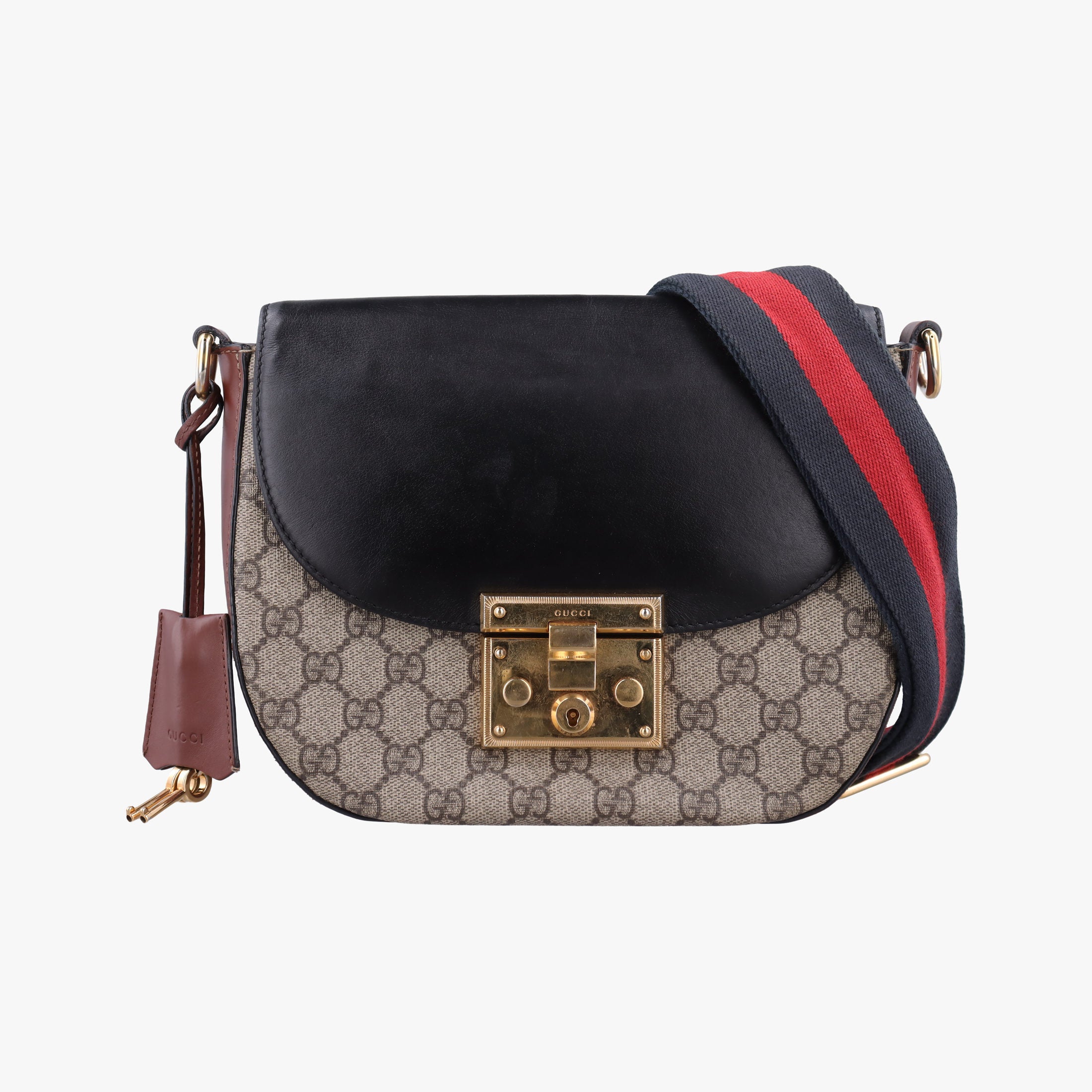 Padlock Guccissima Beige×Black PVC coated canvas×Leather 453189 C021083786グッチッシマ パドロック ベージュ×ブラック PVCコーティングキャンバス×レザー 453189 C021083786