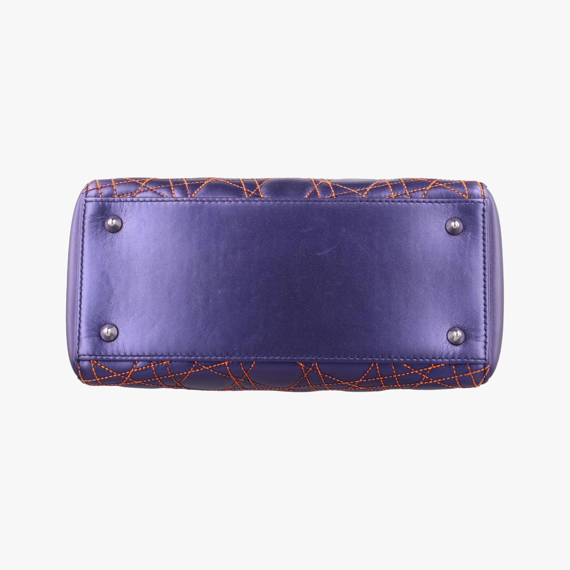 Lady Dior Purple×Orange×Brown Lambskin 15-BO-1111レディディオール パープル×オレンジ×ブラウン ラムスキン 15-BO-1111