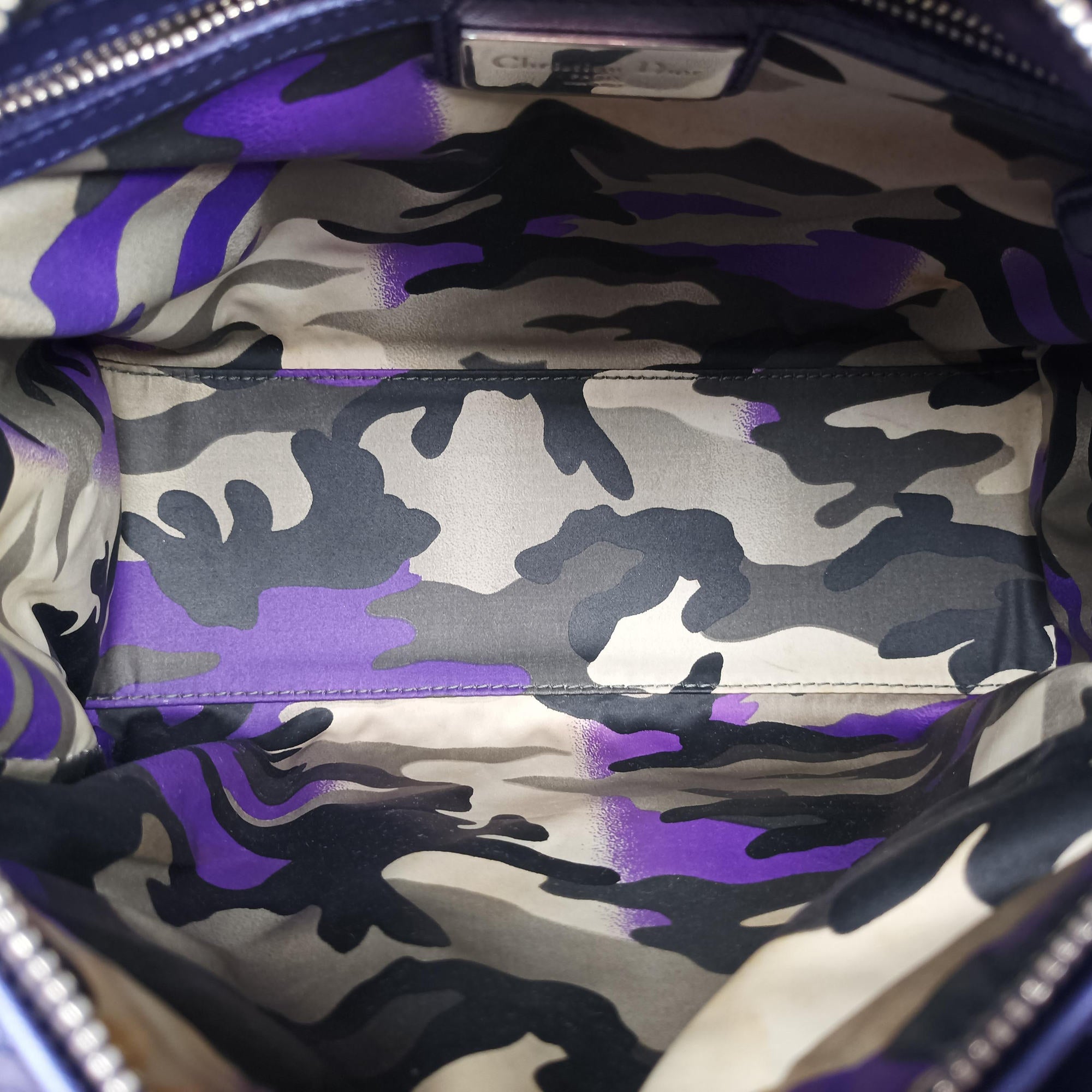 Lady Dior Purple×Orange×Brown Lambskin 15-BO-1111レディディオール パープル×オレンジ×ブラウン ラムスキン 15-BO-1111