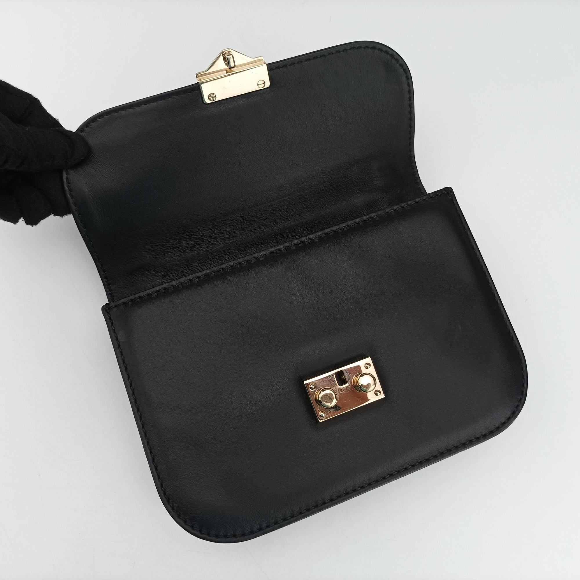 Rockstud Glam Lock Black Leather BL-J312VIT2ロックスタッズグラムロックスモール ブラック レザー BL-J312VIT2