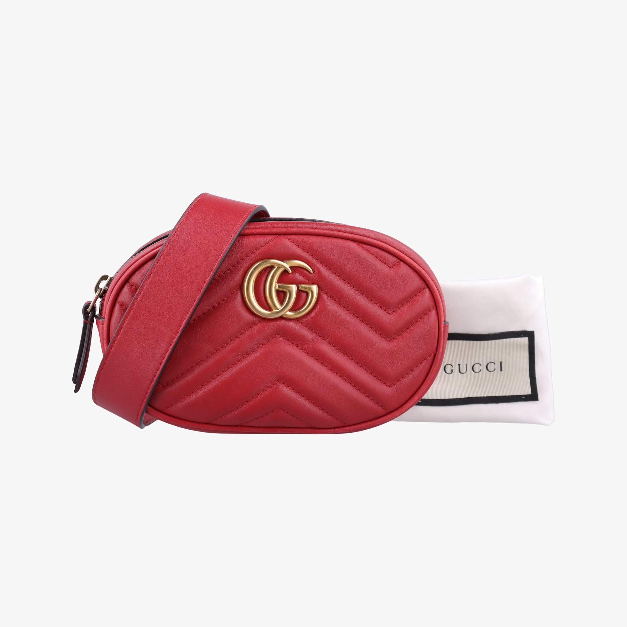 GG Marmont Red Leather 476434 I024047284GGマーモント レッド レザー 476434 I024047284
