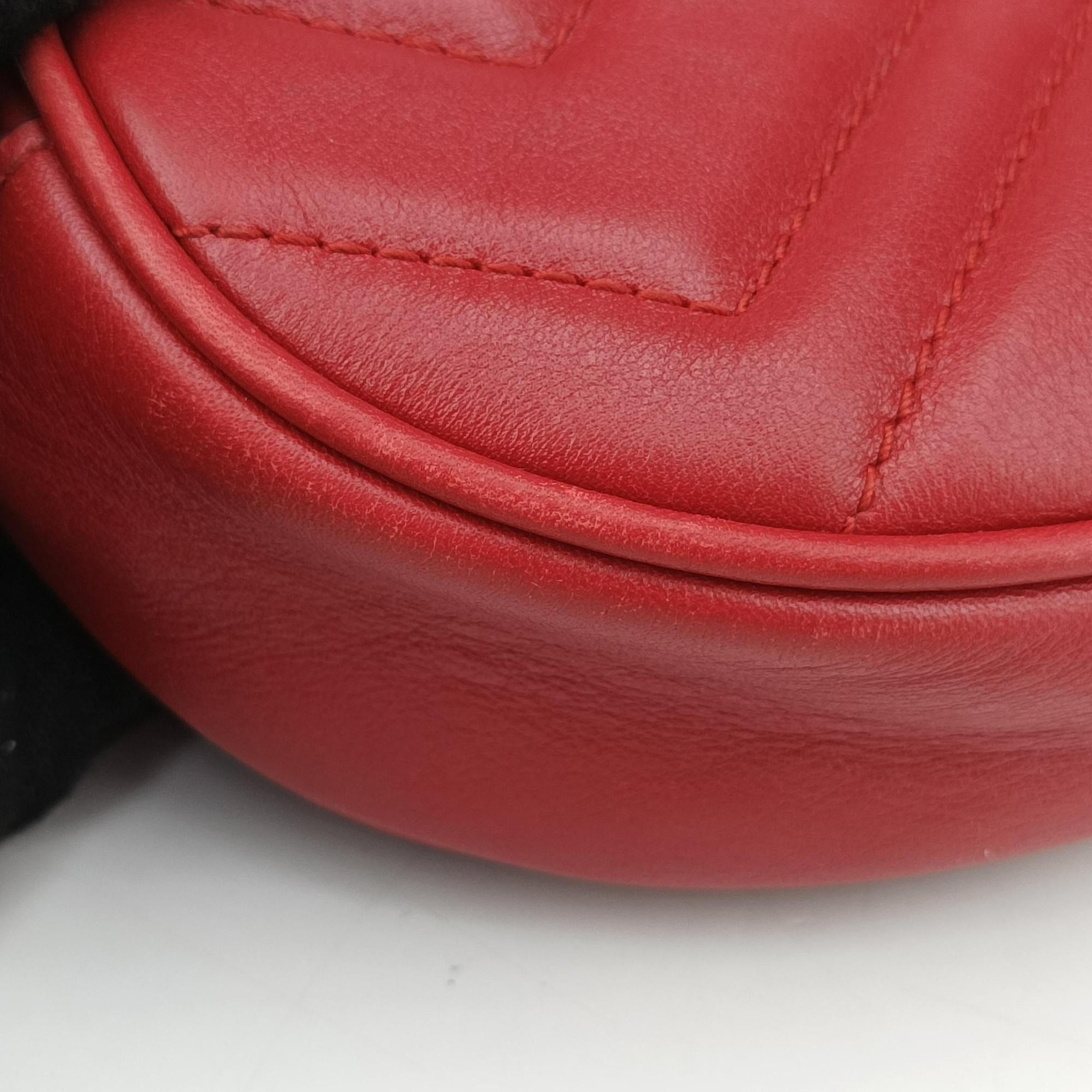 GG Marmont Red Leather 476434 I024047284GGマーモント レッド レザー 476434 I024047284