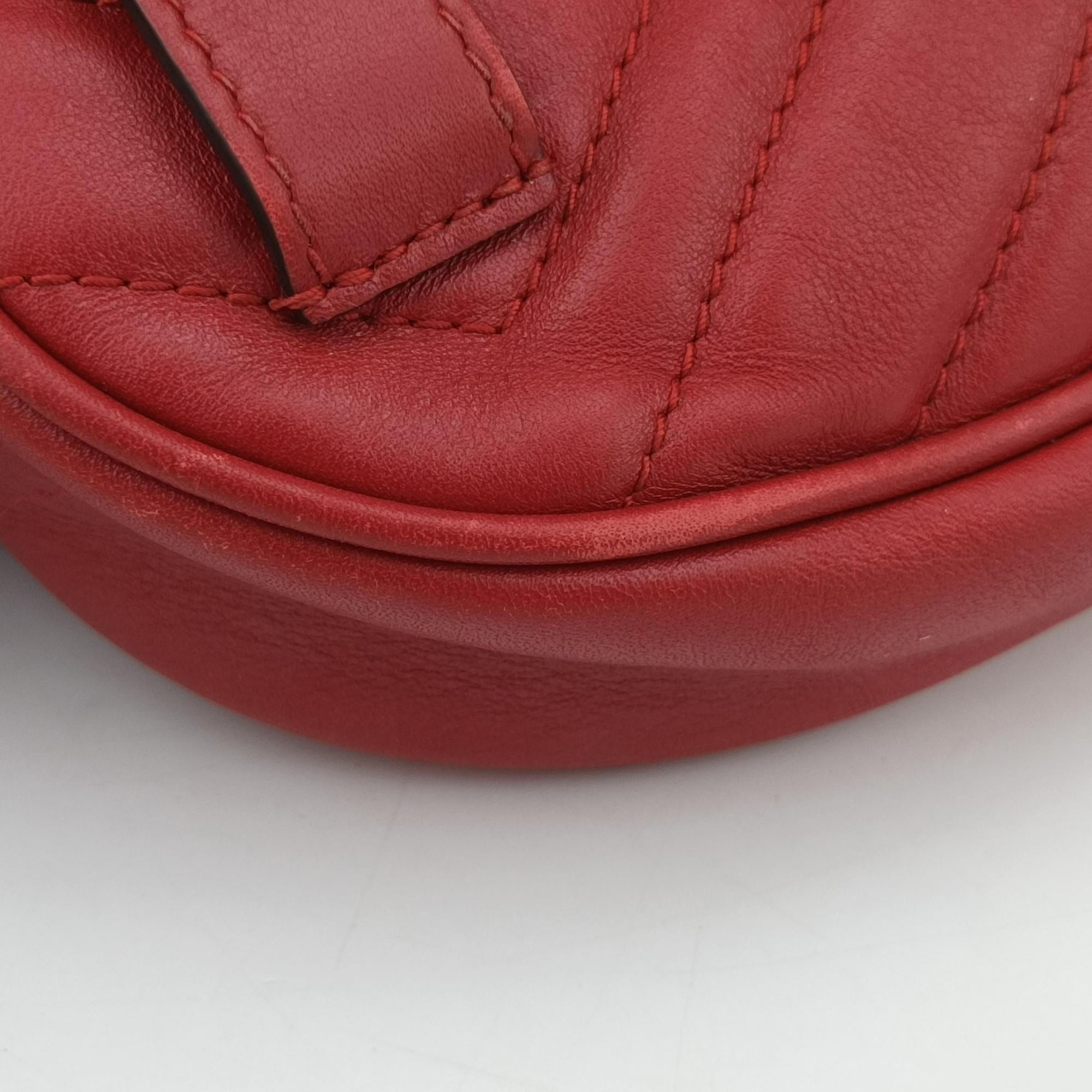 GG Marmont Red Leather 476434 I024047284GGマーモント レッド レザー 476434 I024047284