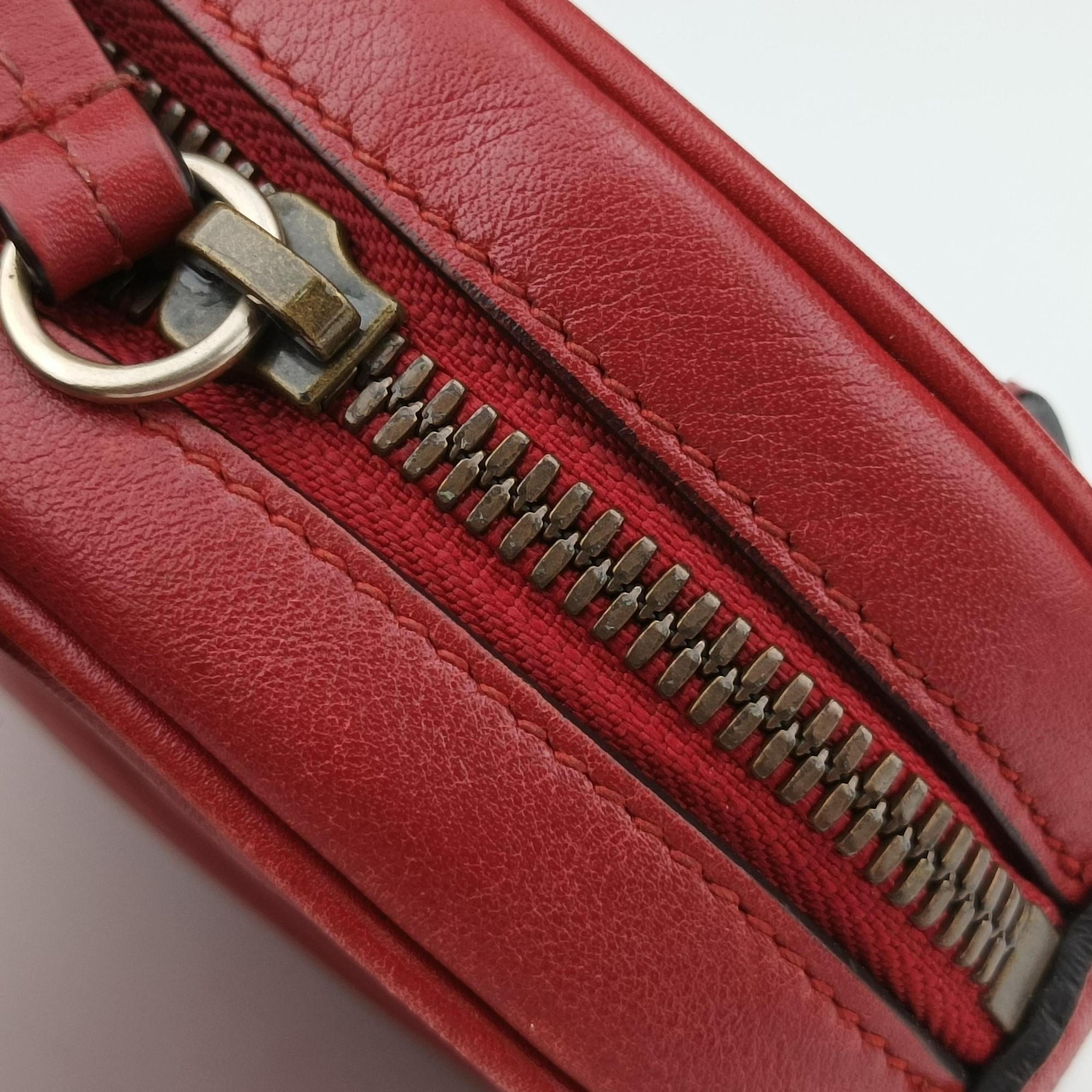 GG Marmont Red Leather 476434 I024047284GGマーモント レッド レザー 476434 I024047284