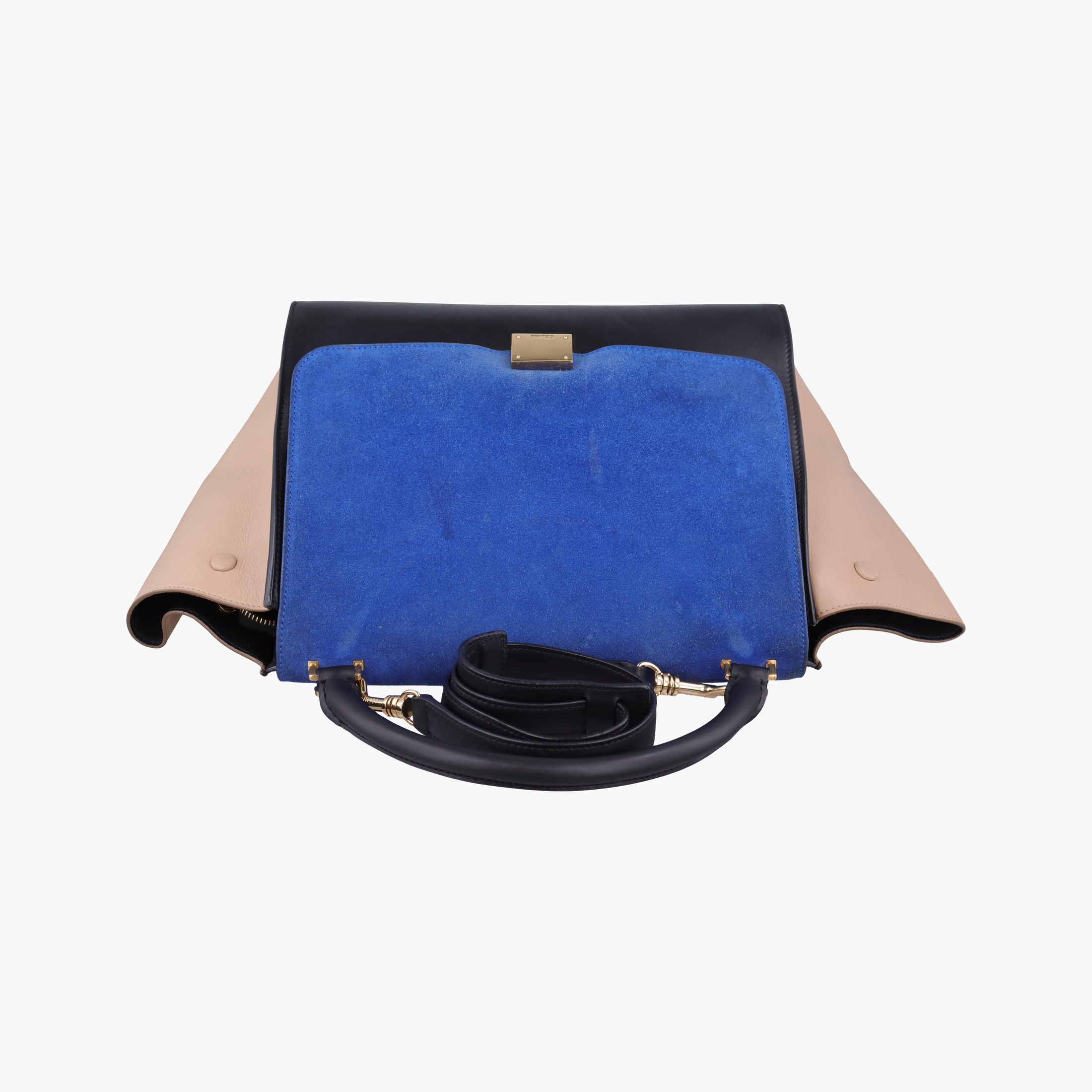 Trapeze Blue ×beige ×Black Suede × leather S-GM-1121トラペーズ ブルー×ベージュ×ブラック スエード×レザー S-GM-1121