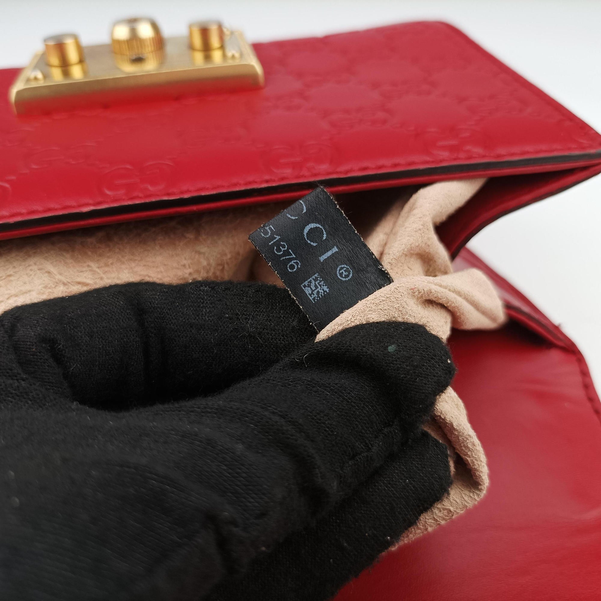 Padlock Red Leather 409487 Lot number unknownパドロック レッド レザー 409487 製番不明