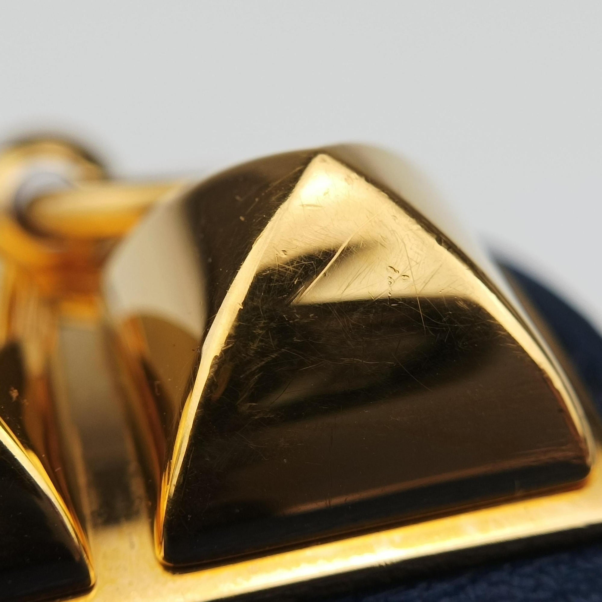 Collier de Chien Blue×golden Leather × GP L SI ▢Qコリエ ド シアン ブルー×ゴールド レザー×GP L SI ▢Q