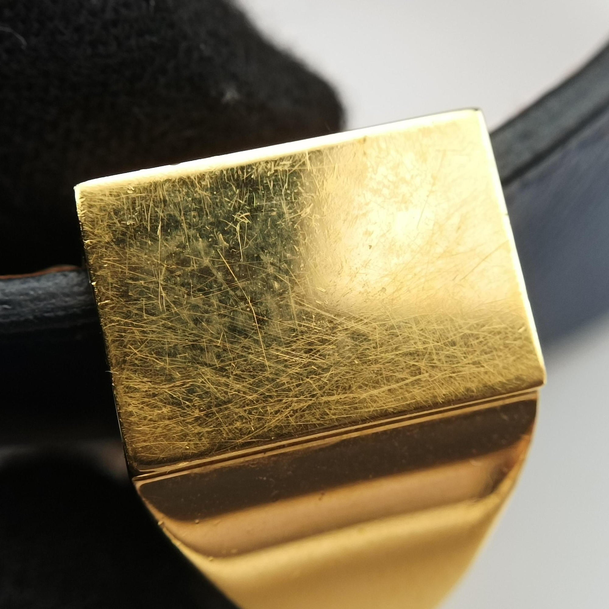 Collier de Chien Blue×golden Leather × GP L SI ▢Qコリエ ド シアン ブルー×ゴールド レザー×GP L SI ▢Q