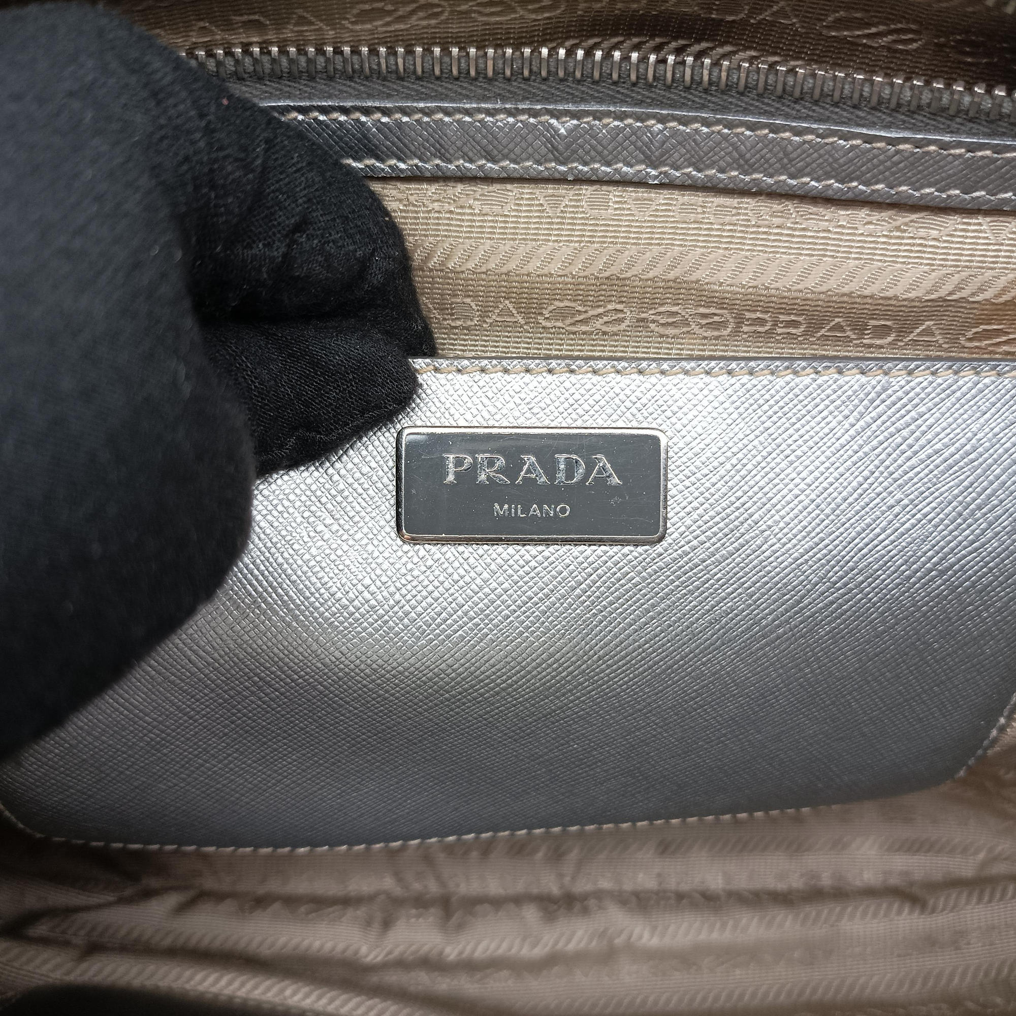 Galleria Silver SAFFIANO Leather BN1874 7 Sガレリア シルバー サフィアーノレザー BN1874 7 S