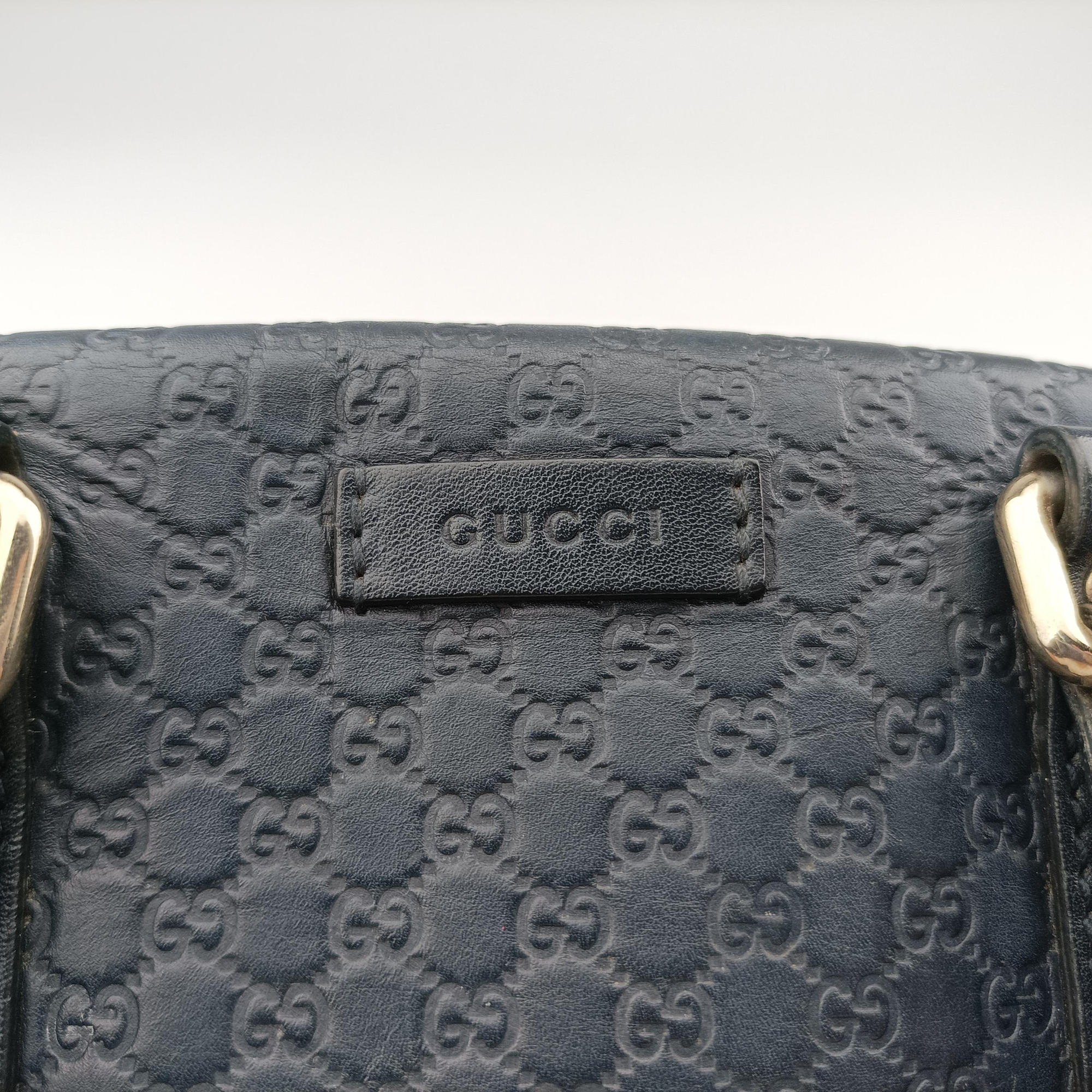 Microguccissima Navy Leather 510289 F025218396マイクログッチシマ ネイビー レザー 510289 F025218396
