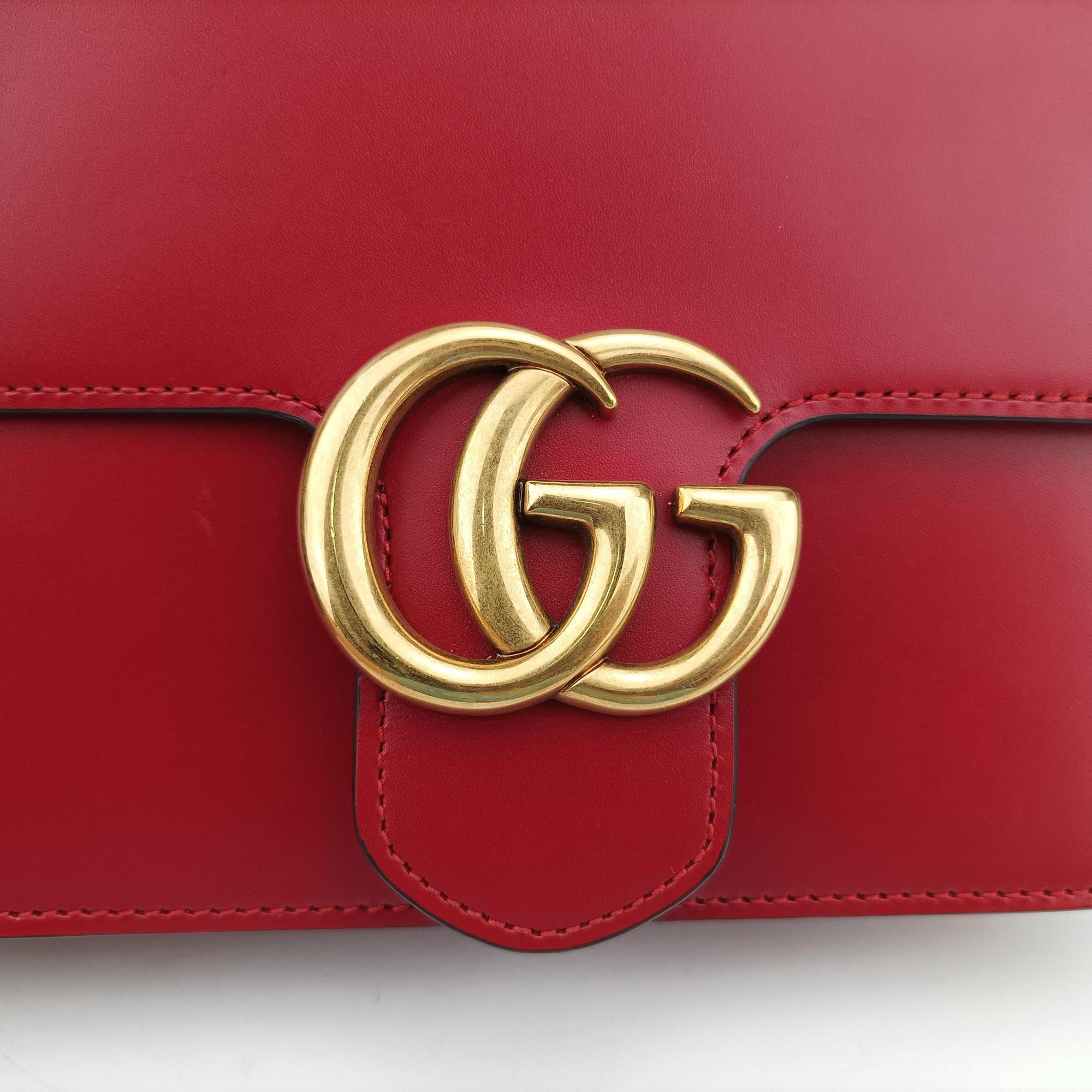 GG Marmont Red Leather 431384 E019735737GGマーモント レッド レザー 431384 E019735737