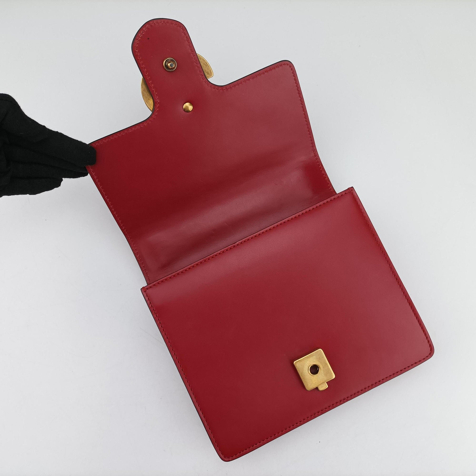GG Marmont Red Leather 431384 E019735737GGマーモント レッド レザー 431384 E019735737
