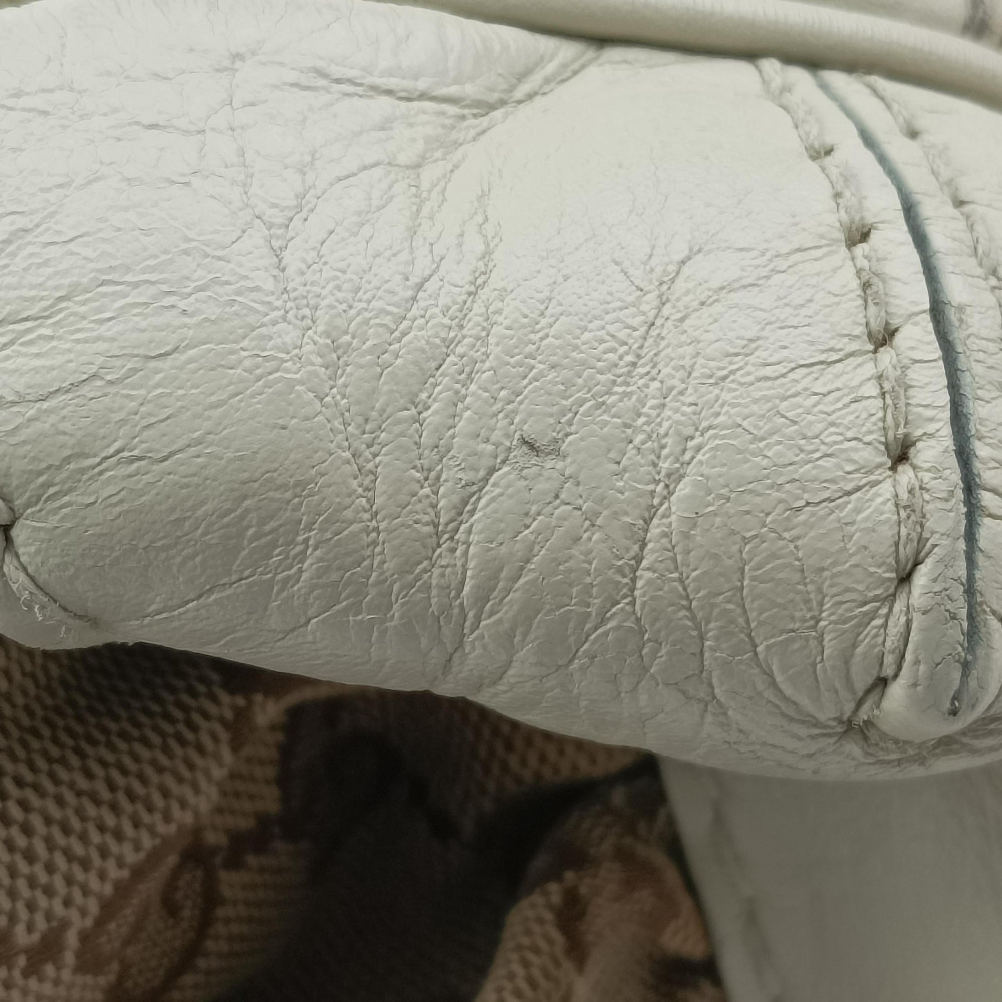 Dialux Queen Large White × Brown Leather×canvas 189883 B1757294ダイラックス クイーン ラージ ホワイト × ブラウン レザー×キャンバス 189883 B1757294