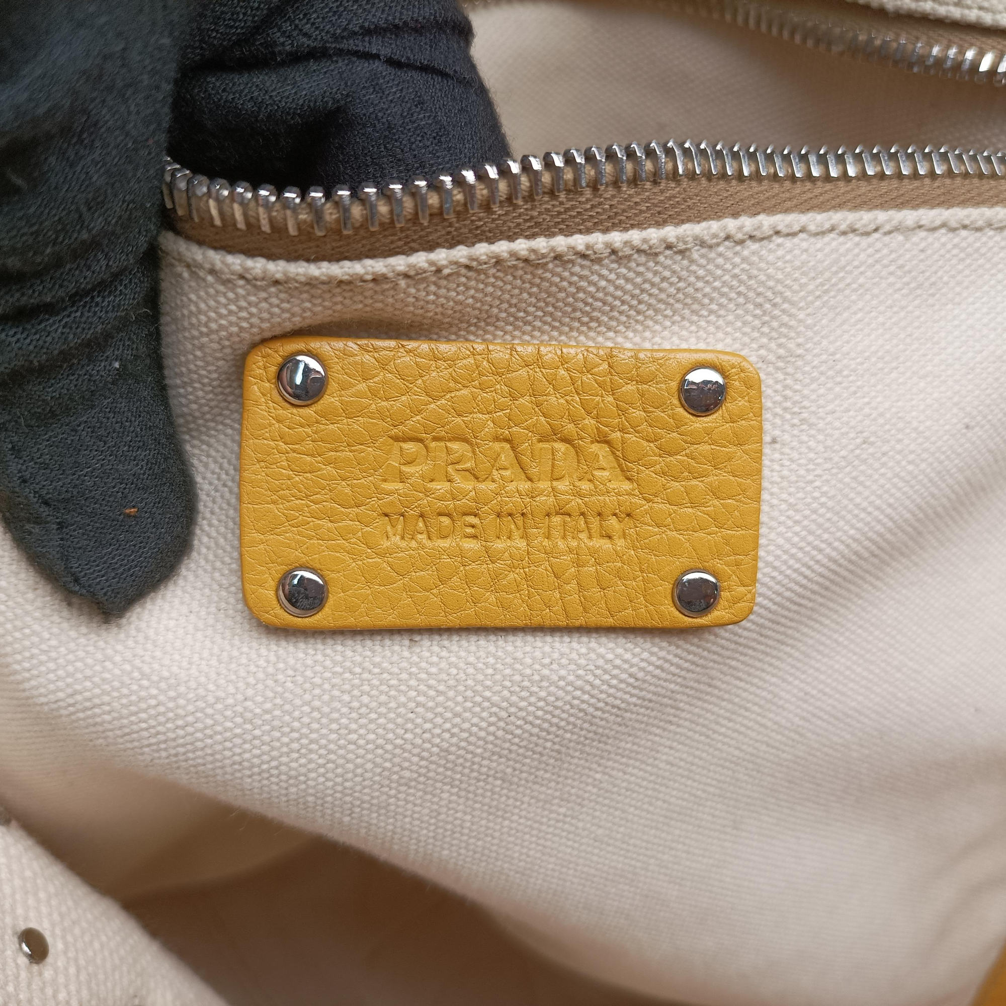 Tote bag Beige x Yellowe x multi Canvas x Leather 117トートバッグ ベージュxイエローxマルチ キャンバスxレザー 117
