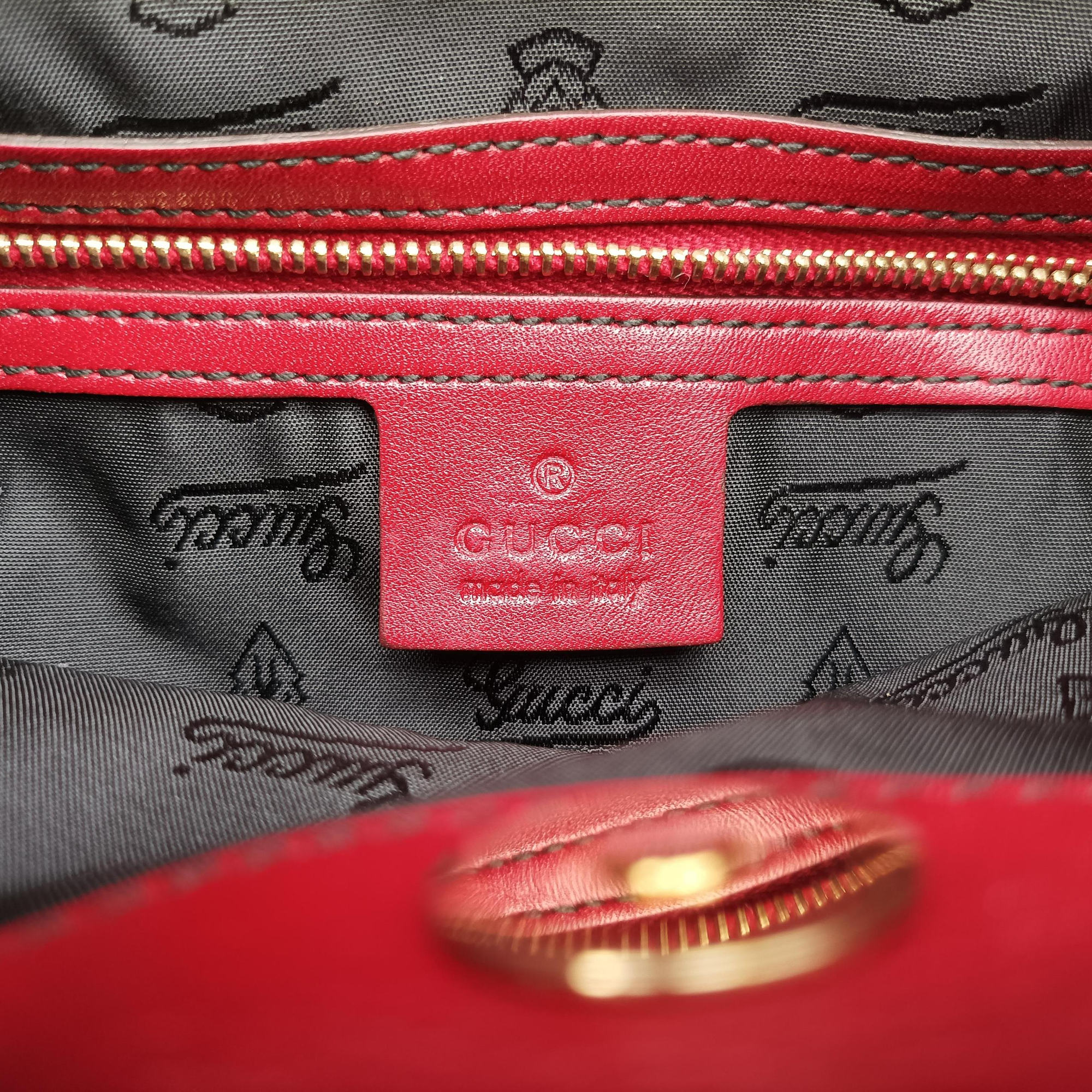 Queen Red Leather × Coated Canvas 189885 F2089704クイーン レッド レザー × コーテッドキャンバス 189885 F2089704
