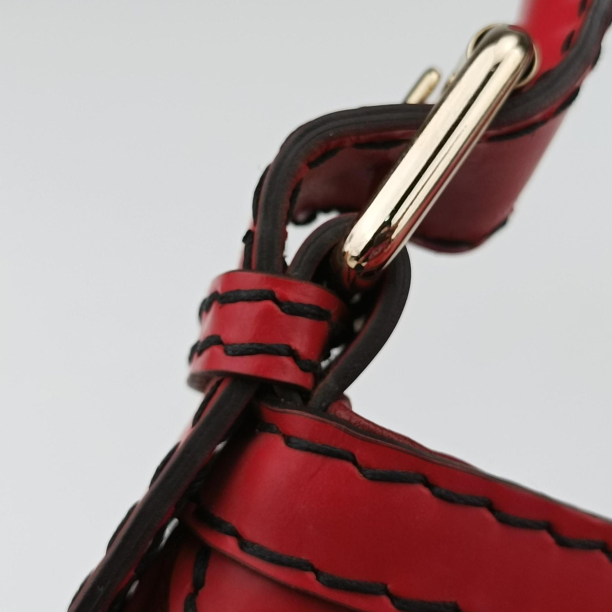 Queen Red Leather × Coated Canvas 189885 F2089704クイーン レッド レザー × コーテッドキャンバス 189885 F2089704