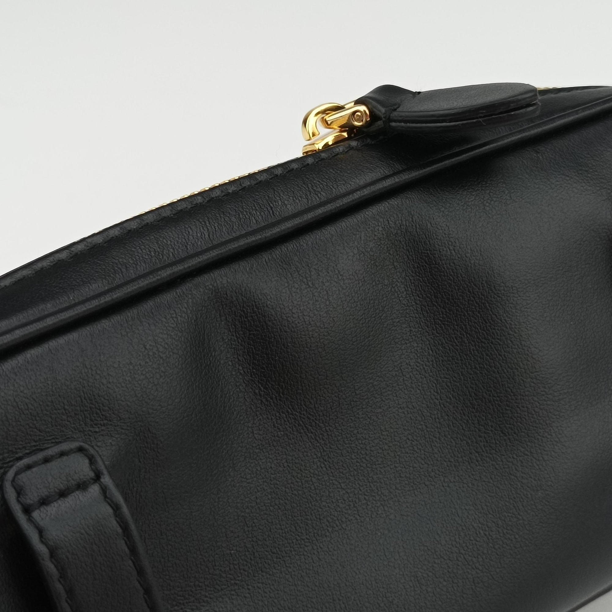 Logo belt Black leather DNP104ロゴベルト ブラック レザー DNP104