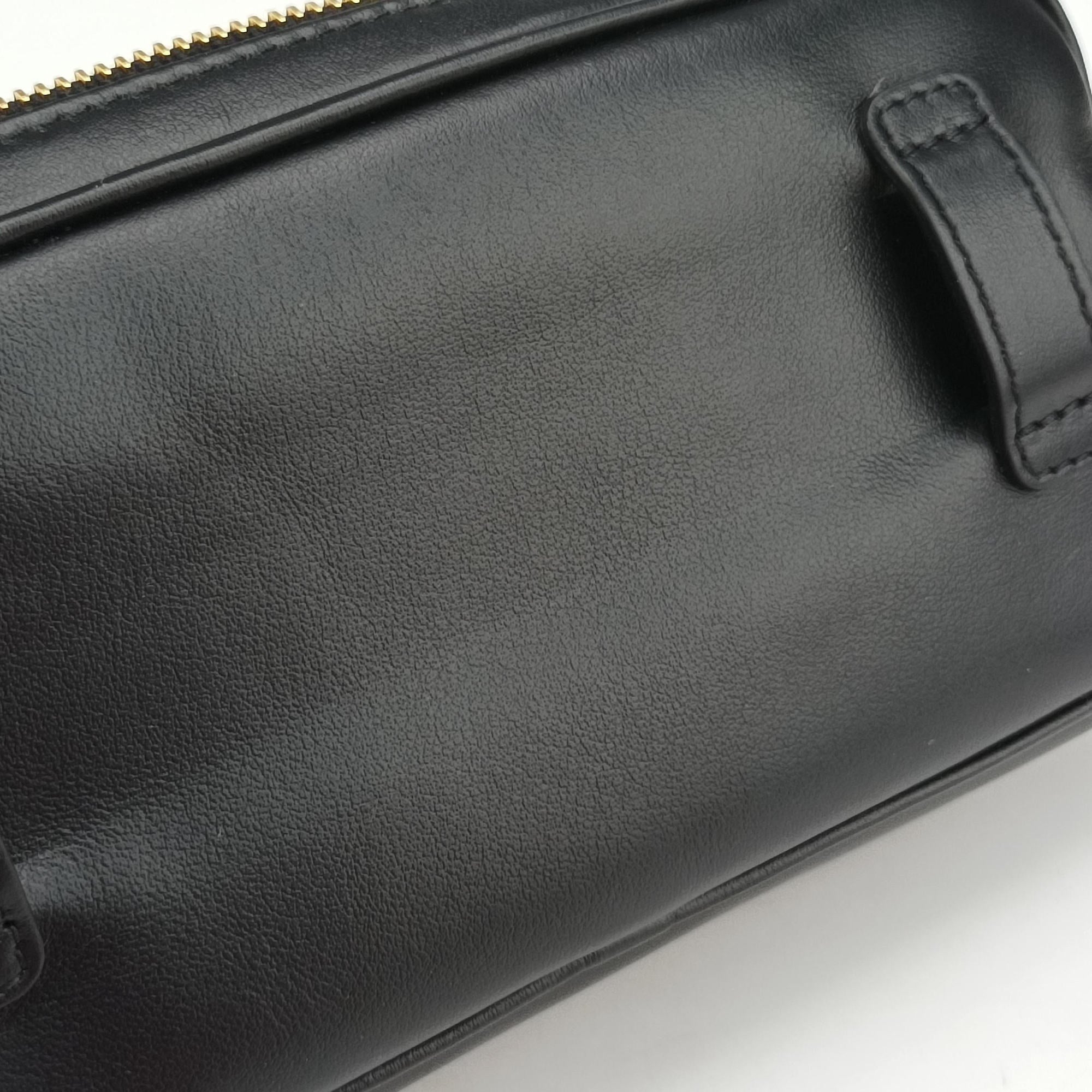 Logo belt Black leather DNP104ロゴベルト ブラック レザー DNP104