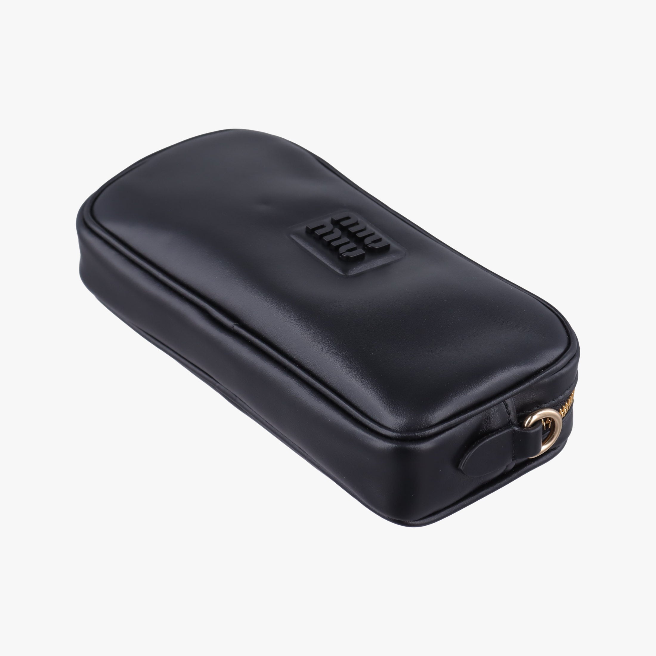 Logo belt Black leather DNP104ロゴベルト ブラック レザー DNP104