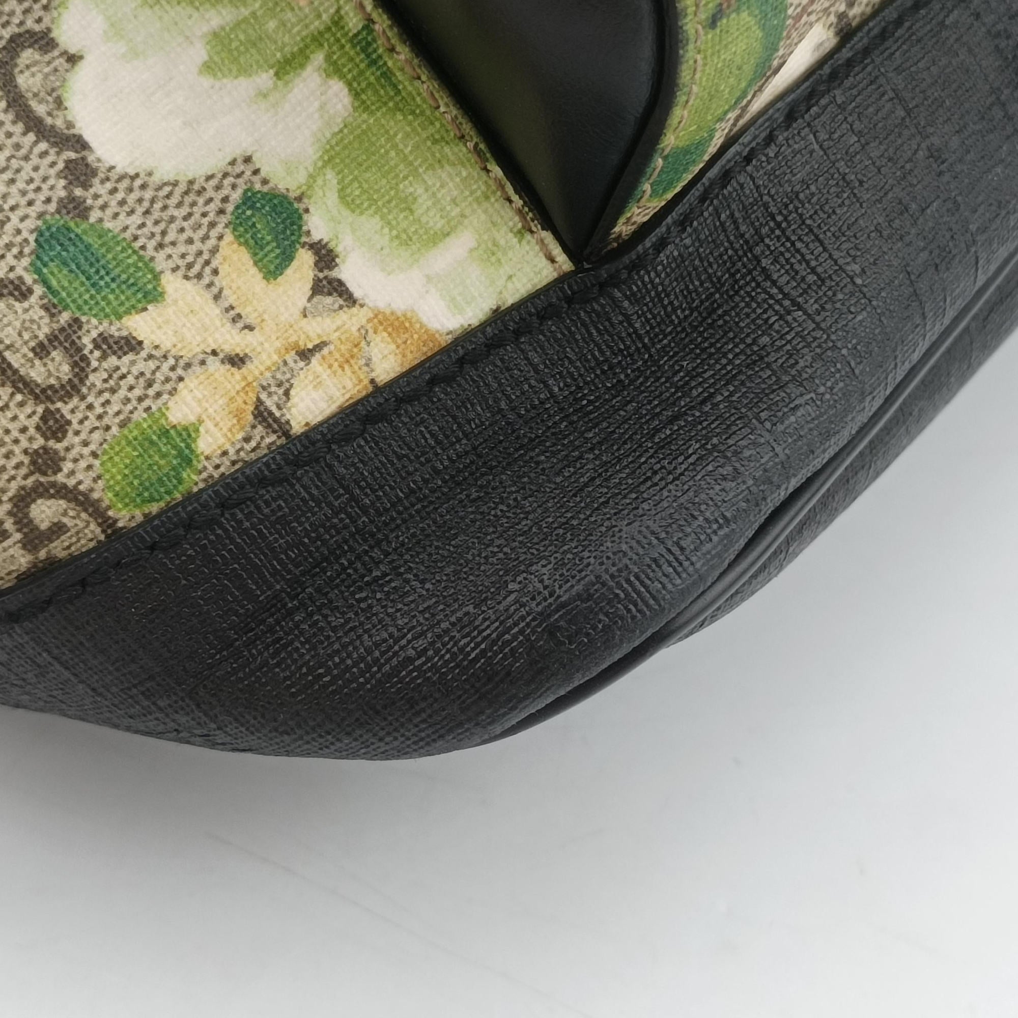 GG Blooms Beige×Multi PVC coated canvas×Leather 406370 E019031762GGブルームス ベージュ×マルチ PVCコーティングキャンバス×レザー 406370 E019031762