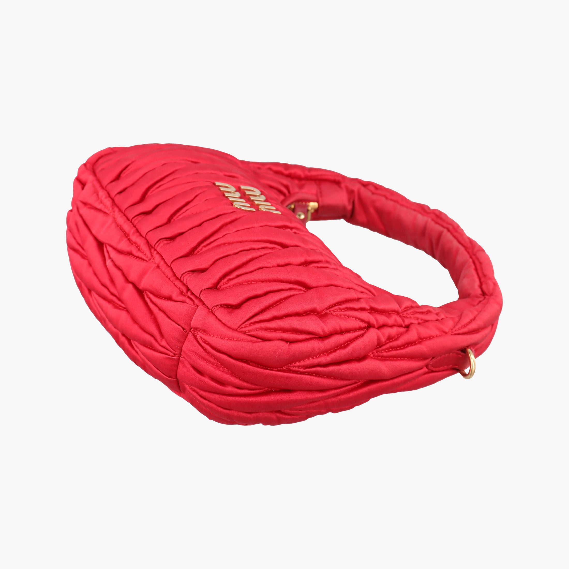 Wander Matelasse hobo Red Satin 5BC125 IC Chipワンダー マテラッセ ホーボー レッド サテン 5BC125 ICチップ
