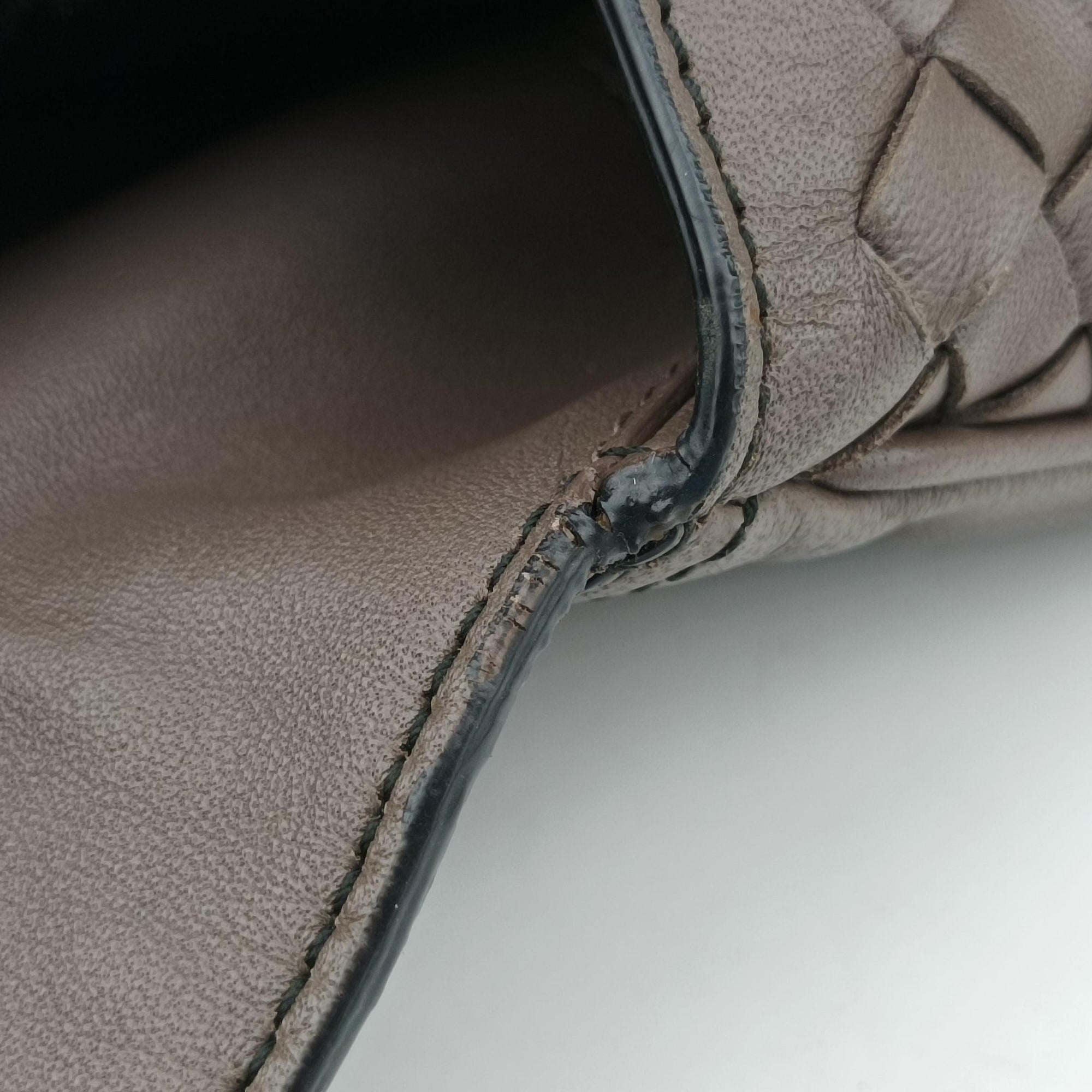 Luna Intrecciato Brown lambskin B07744018G IC Chipルナ イントレチャート ブラウン ラムスキン B07744018G ICチップ