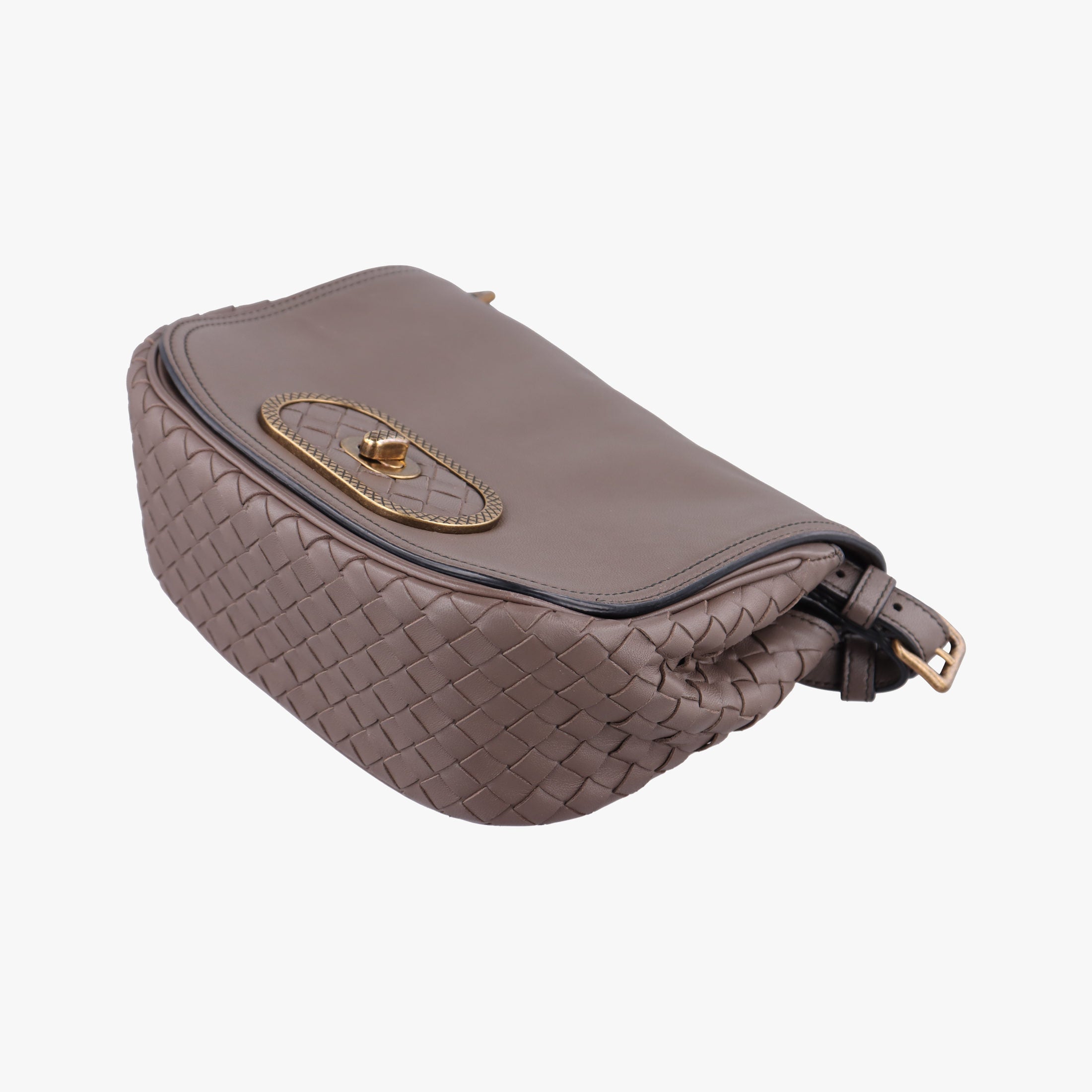 Luna Intrecciato Brown lambskin B07744018G IC Chipルナ イントレチャート ブラウン ラムスキン B07744018G ICチップ