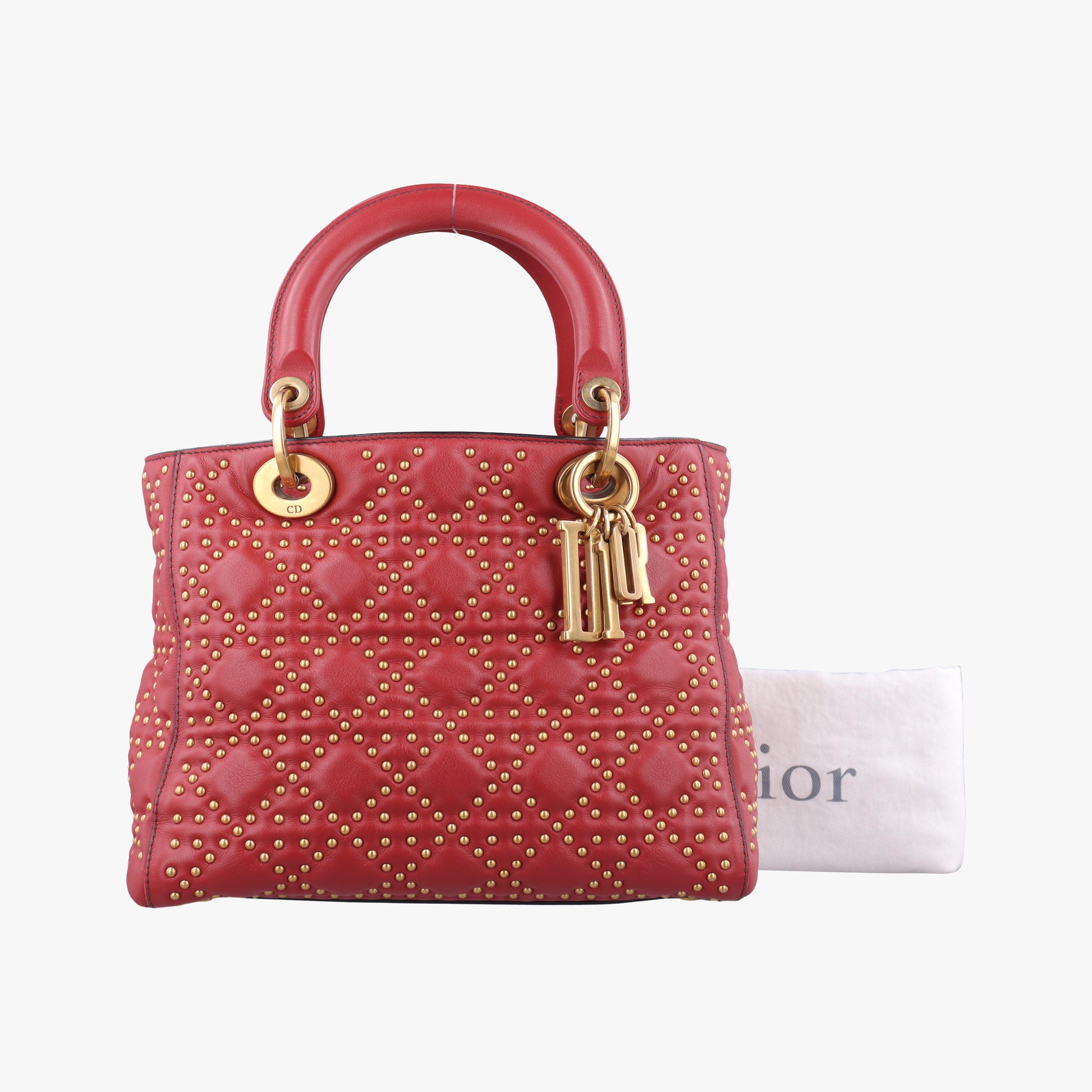 Lady Dior Red Leather 01-BO-1117レディディオール レッド レザー 01-BO-1117