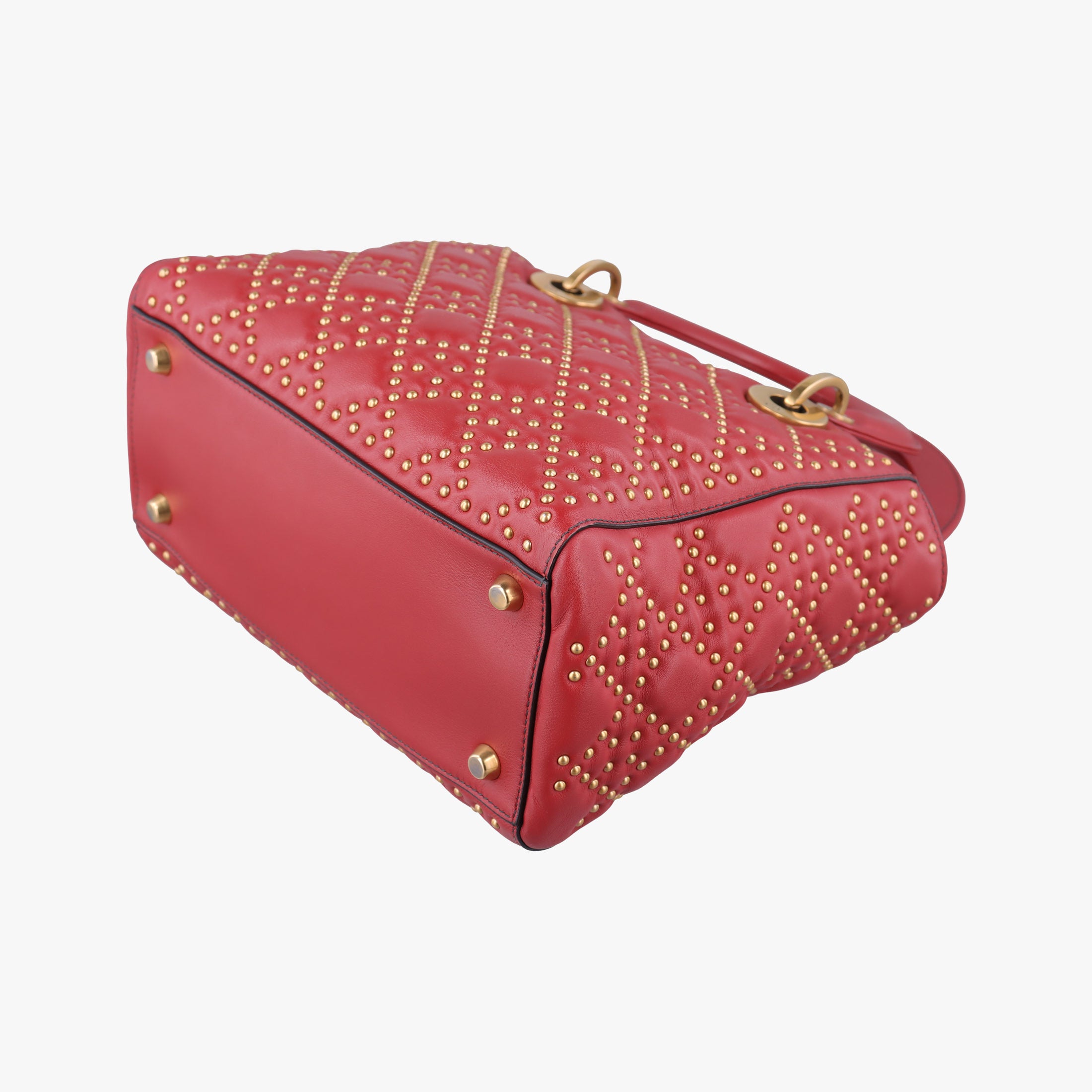 Lady Dior Red Leather 01-BO-1117レディディオール レッド レザー 01-BO-1117