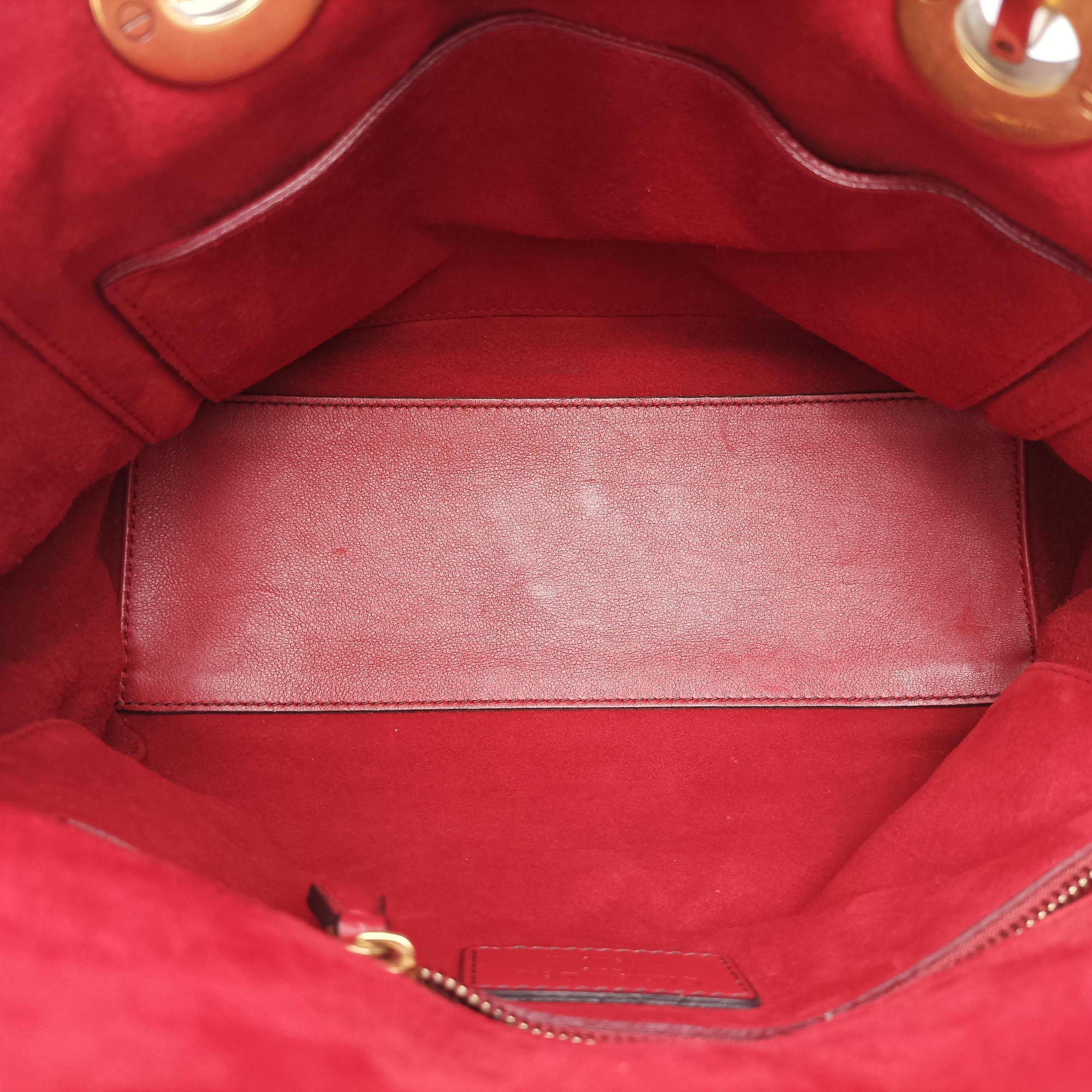 Lady Dior Red Leather 01-BO-1117レディディオール レッド レザー 01-BO-1117
