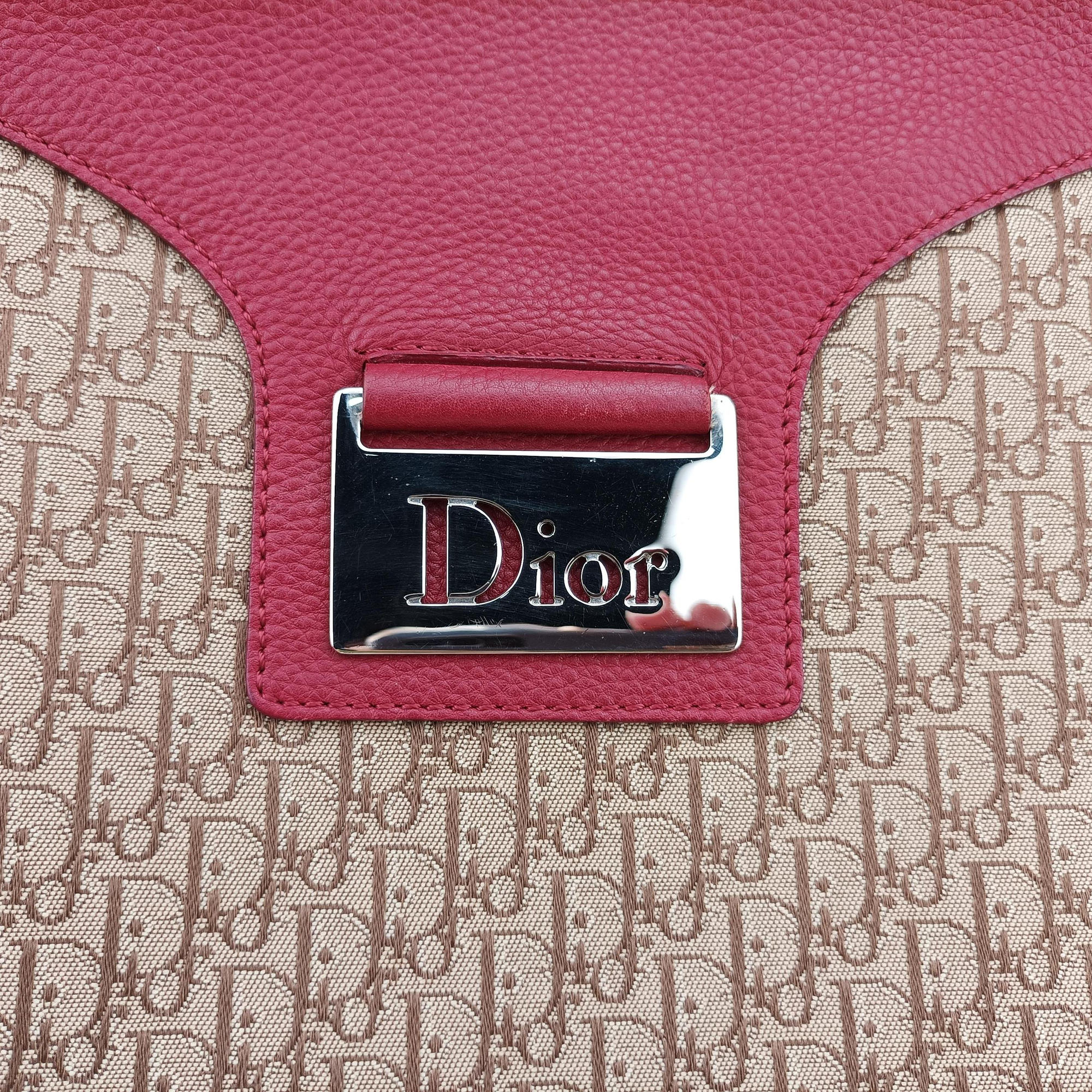 Street Chic Messenger Red × Brown Jacquard Canvas×Leather 07-BO-1015ストリートシック メッセンジャー レッド × ブラウン ジャガード キャンバス × カーフレザー 07-BO-1015