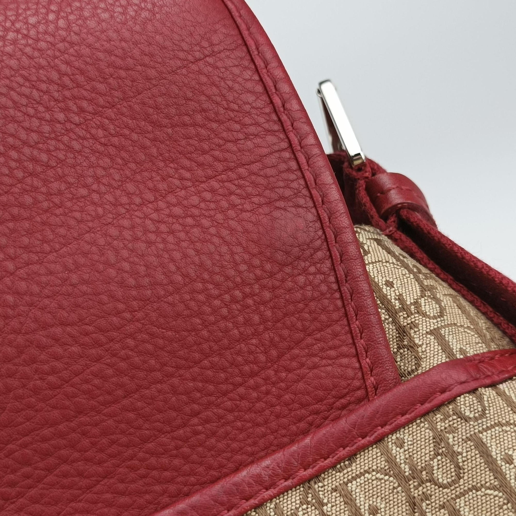 Street Chic Messenger Red × Brown Jacquard Canvas×Leather 07-BO-1015ストリートシック メッセンジャー レッド × ブラウン ジャガード キャンバス × カーフレザー 07-BO-1015