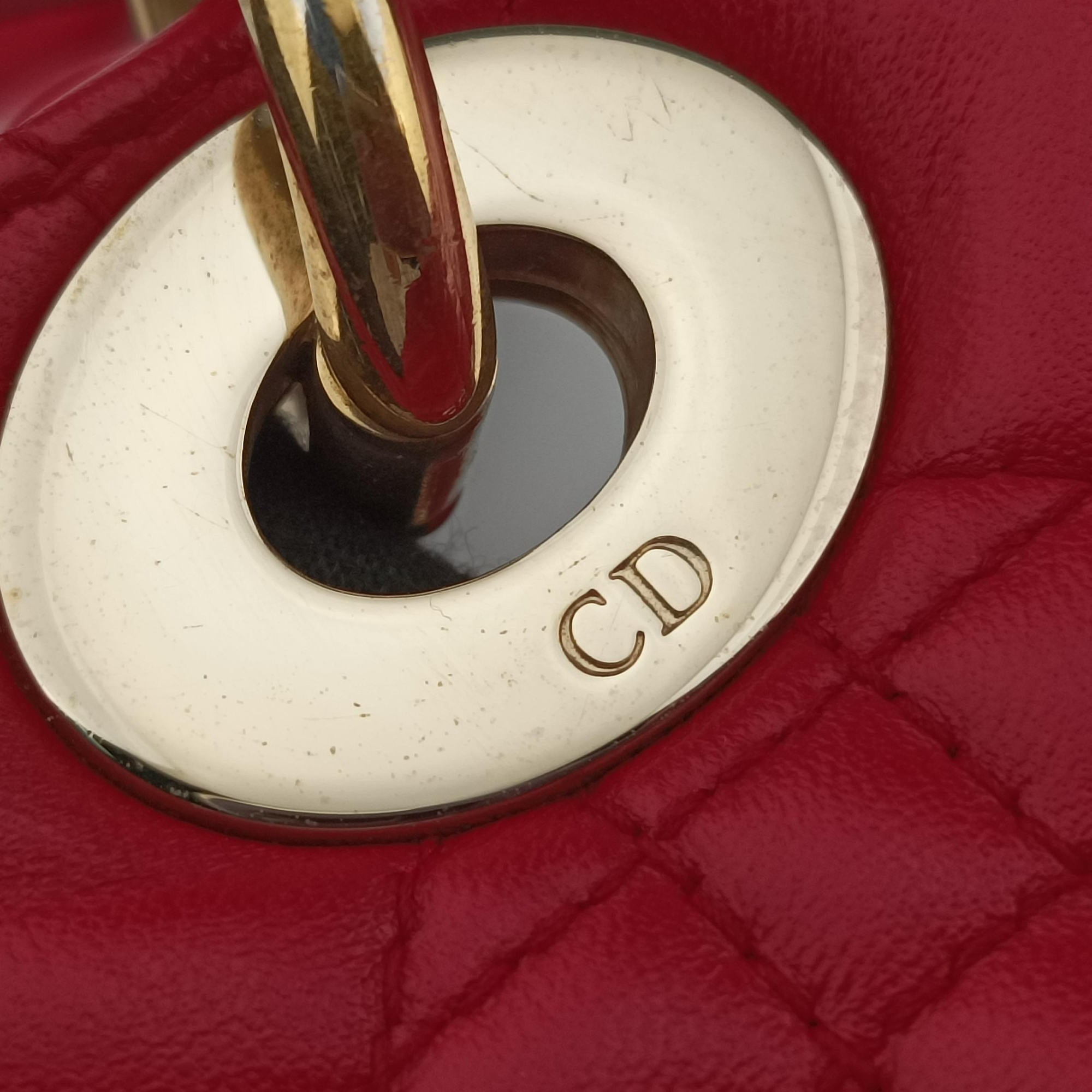 Lady Dior Red lambskin 18-MA-1103レディディオール レッド ラムスキン 18-MA-1103