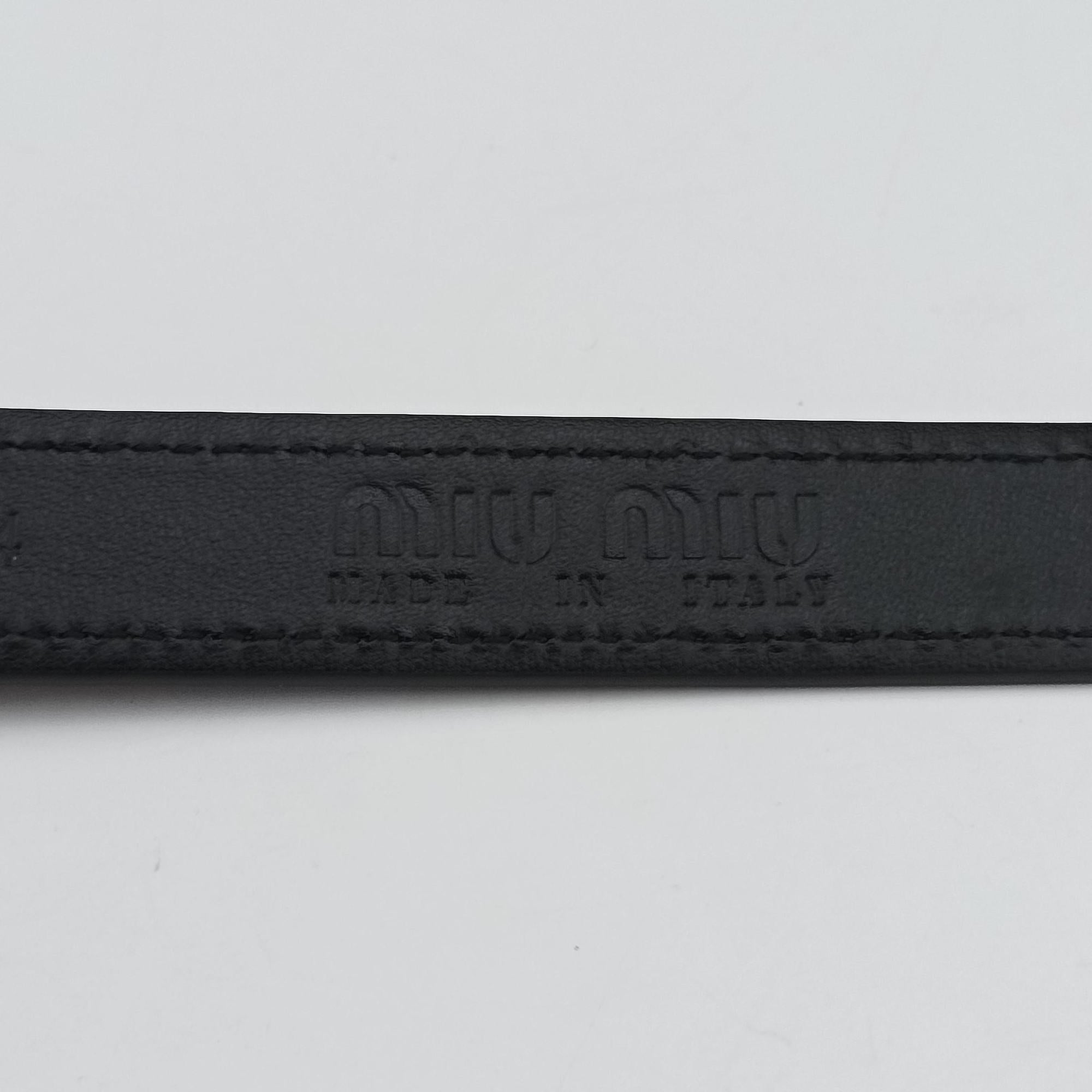 Logo belt Black leather DNP104ロゴベルト ブラック レザー DNP104