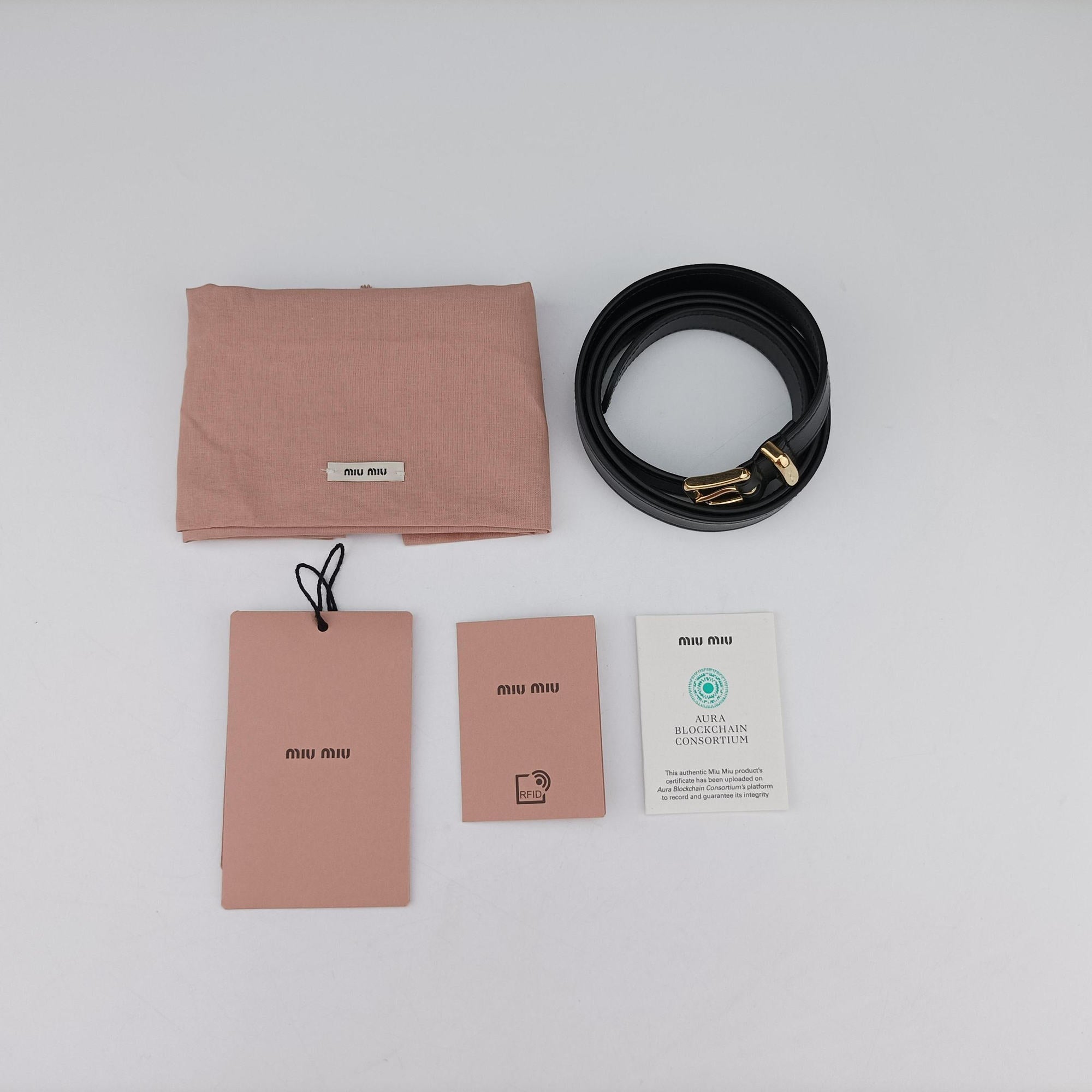 Logo belt Black leather DNP104ロゴベルト ブラック レザー DNP104