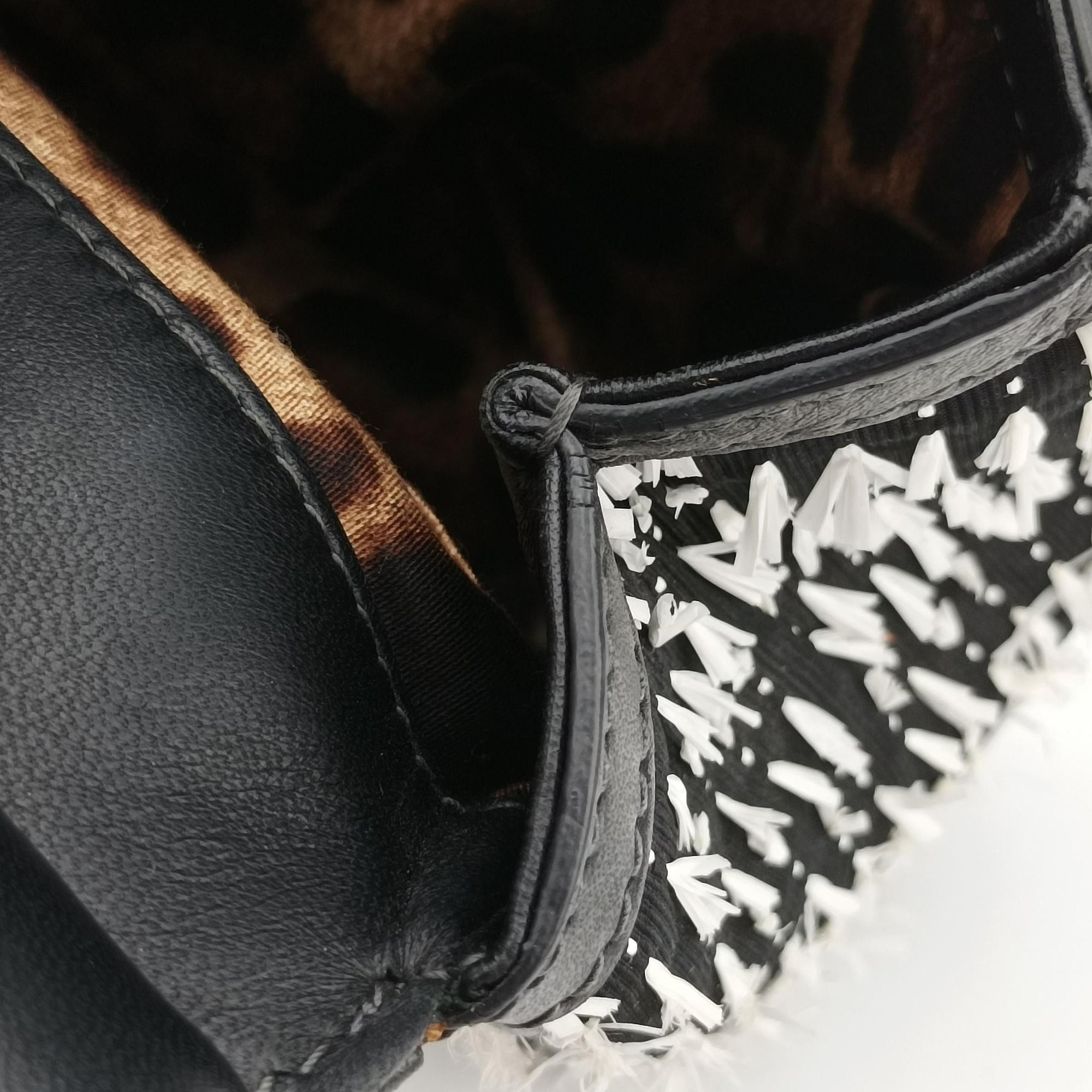 SICILY Black×white Canvas × Leather シシリー ブラック×ホワイト キャンバス × レザー