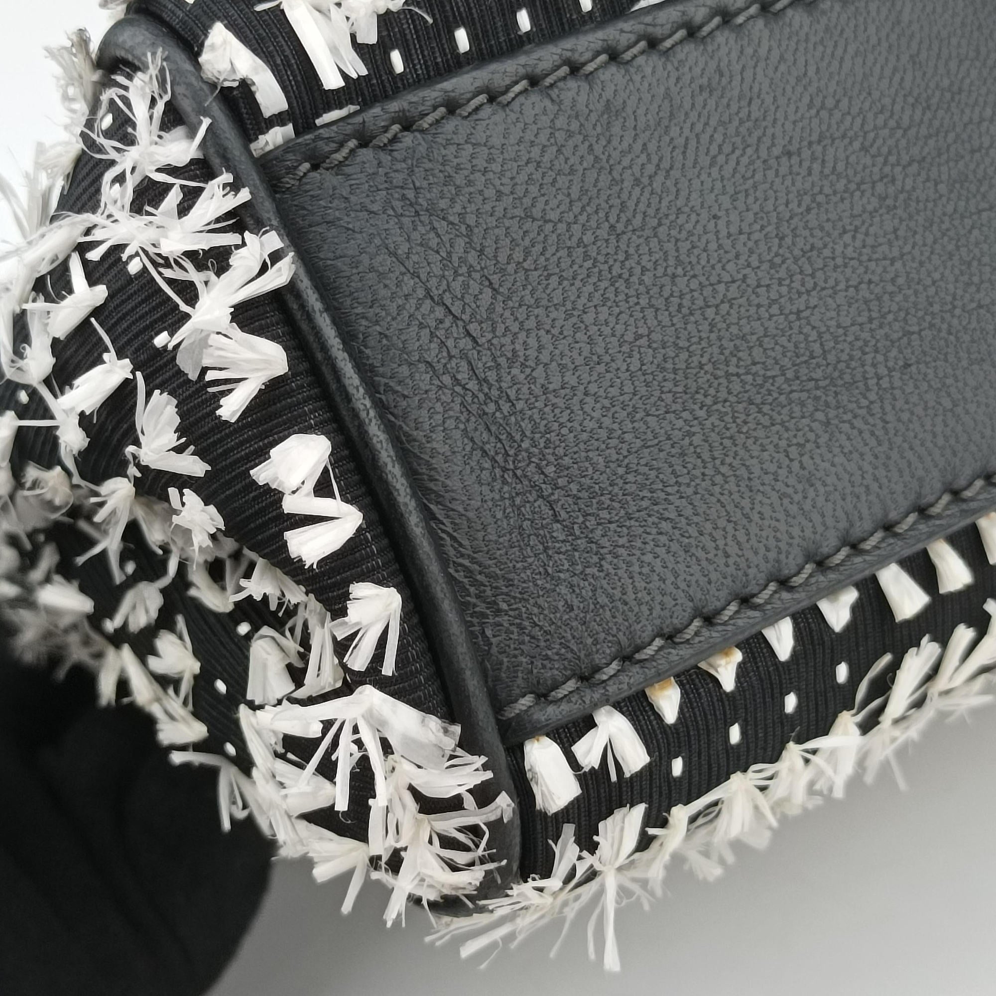 SICILY Black×white Canvas × Leather シシリー ブラック×ホワイト キャンバス × レザー