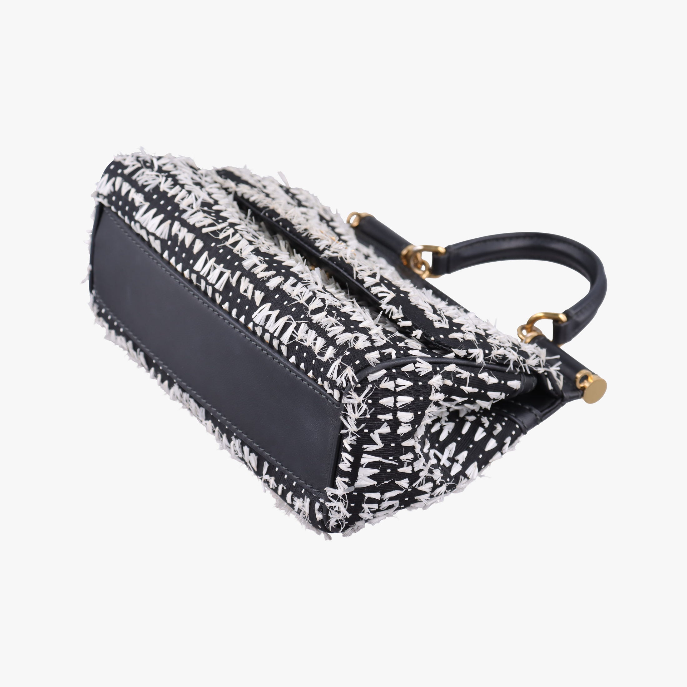SICILY Black×white Canvas × Leather シシリー ブラック×ホワイト キャンバス × レザー
