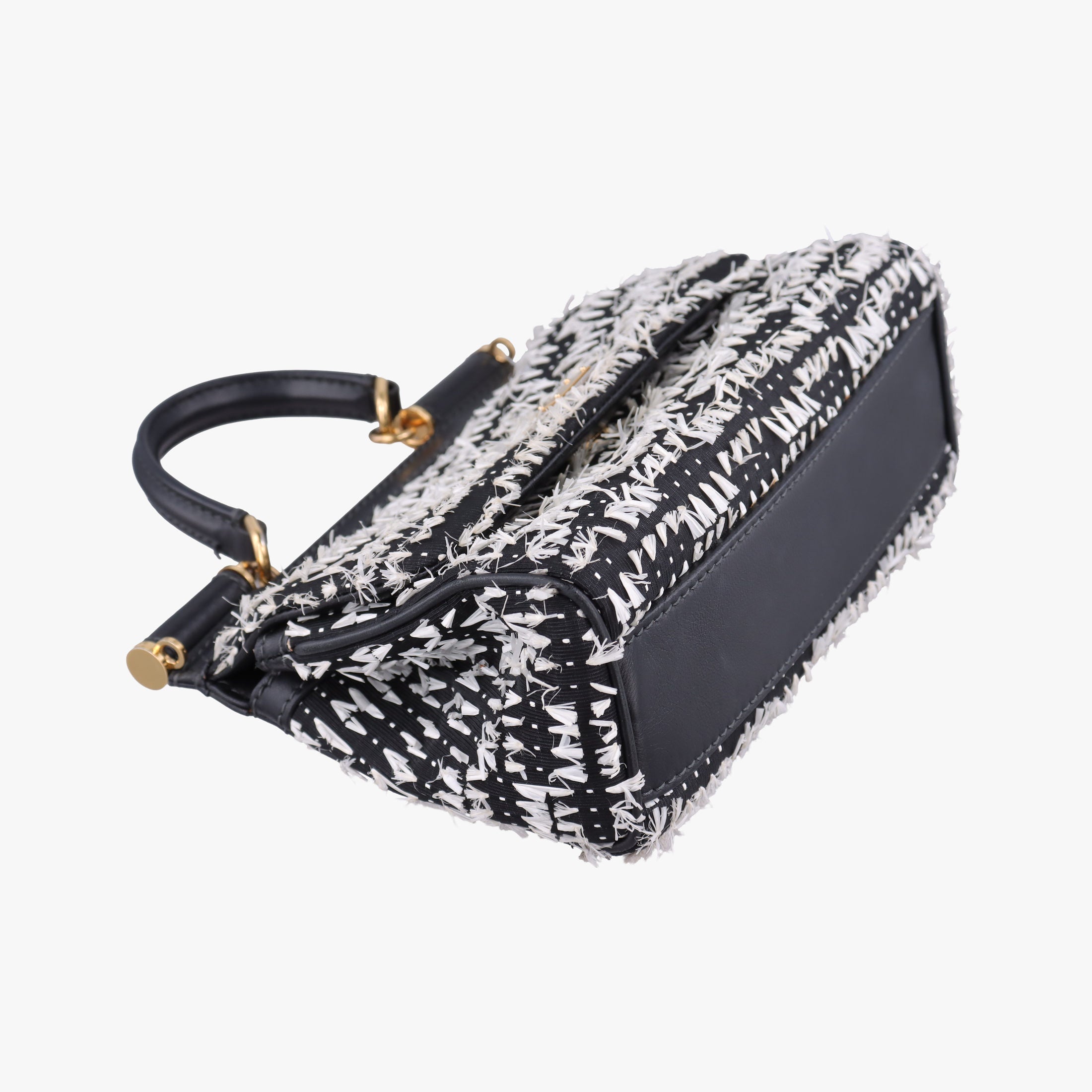 SICILY Black×white Canvas × Leather シシリー ブラック×ホワイト キャンバス × レザー