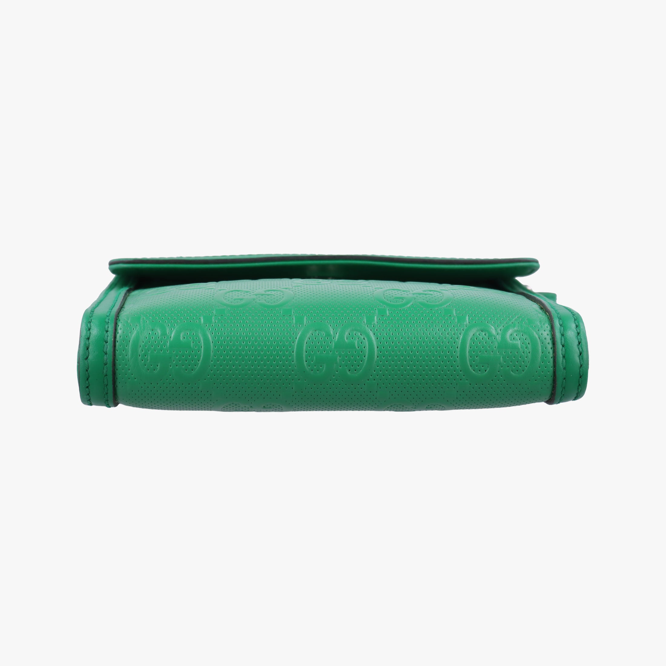 GG Embossed Messenger Bag Green Leather 625782 D033107394GGエンボス メッセンジャー グリーン レザー 625782 D033107394