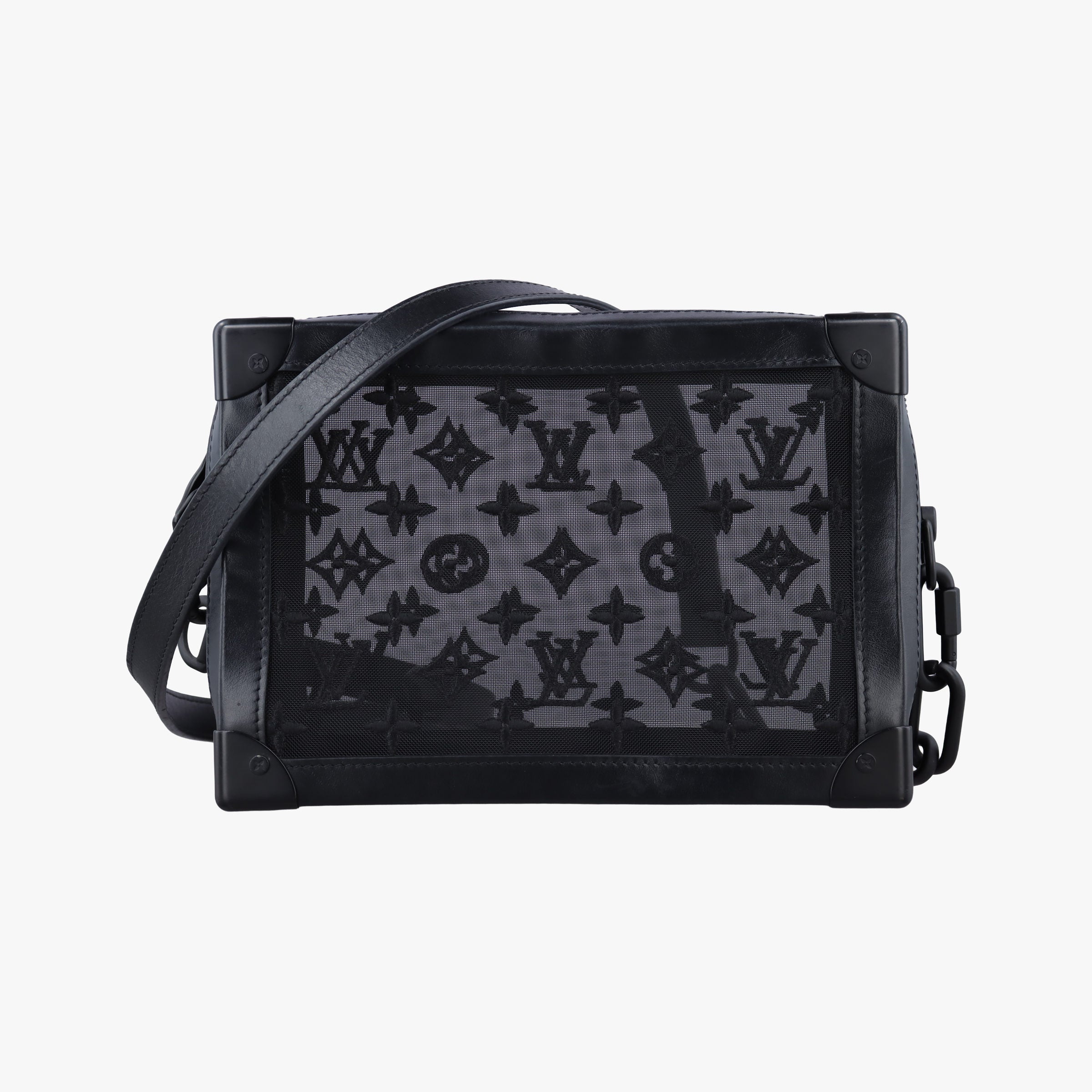 SOFT TRUNK Noir MONOGRAM MESH×calf leather M53964 DU3159 IC Chipソフトトランク ノワール モノグラムメッシュ×カーフレザー M53964 DU3159 ICチップ