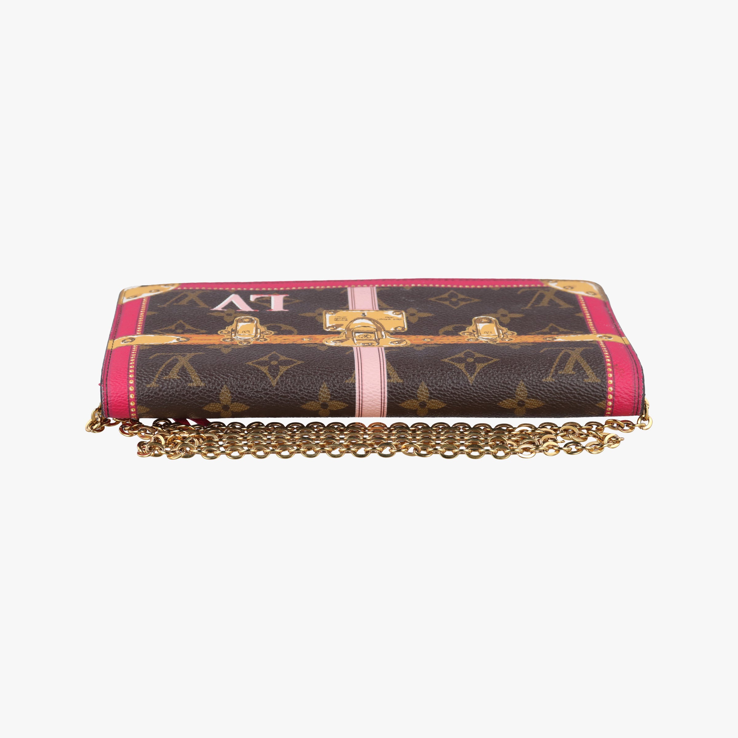 Pochette Weekend brown×Fuchsia Pink Monogram Canvas M62456 UB1188ポシェット ウィークエンド モノグラム/ブラウン×フューシャピンク モノグラムキャンバス M62456 UB1188