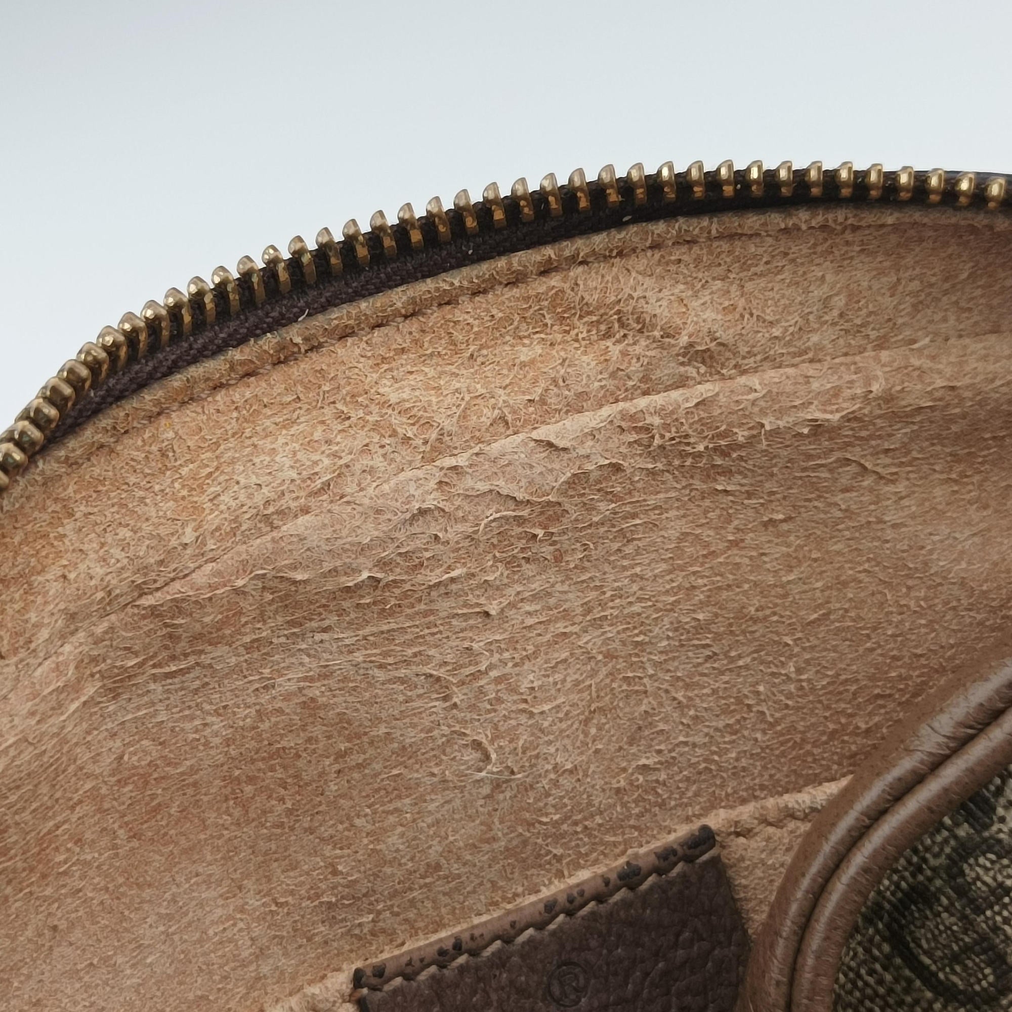 OPHIDIA Beige x Brown PVC coated canvas×leather 517350 オフィディア ベージュ x ブラウン PVCコーティングキャンバス×レザー 517350
