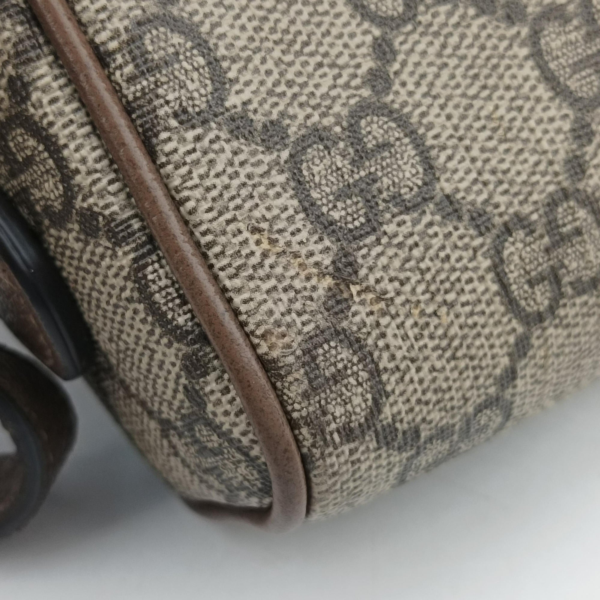 OPHIDIA Beige x Brown PVC coated canvas×leather 517350 オフィディア ベージュ x ブラウン PVCコーティングキャンバス×レザー 517350